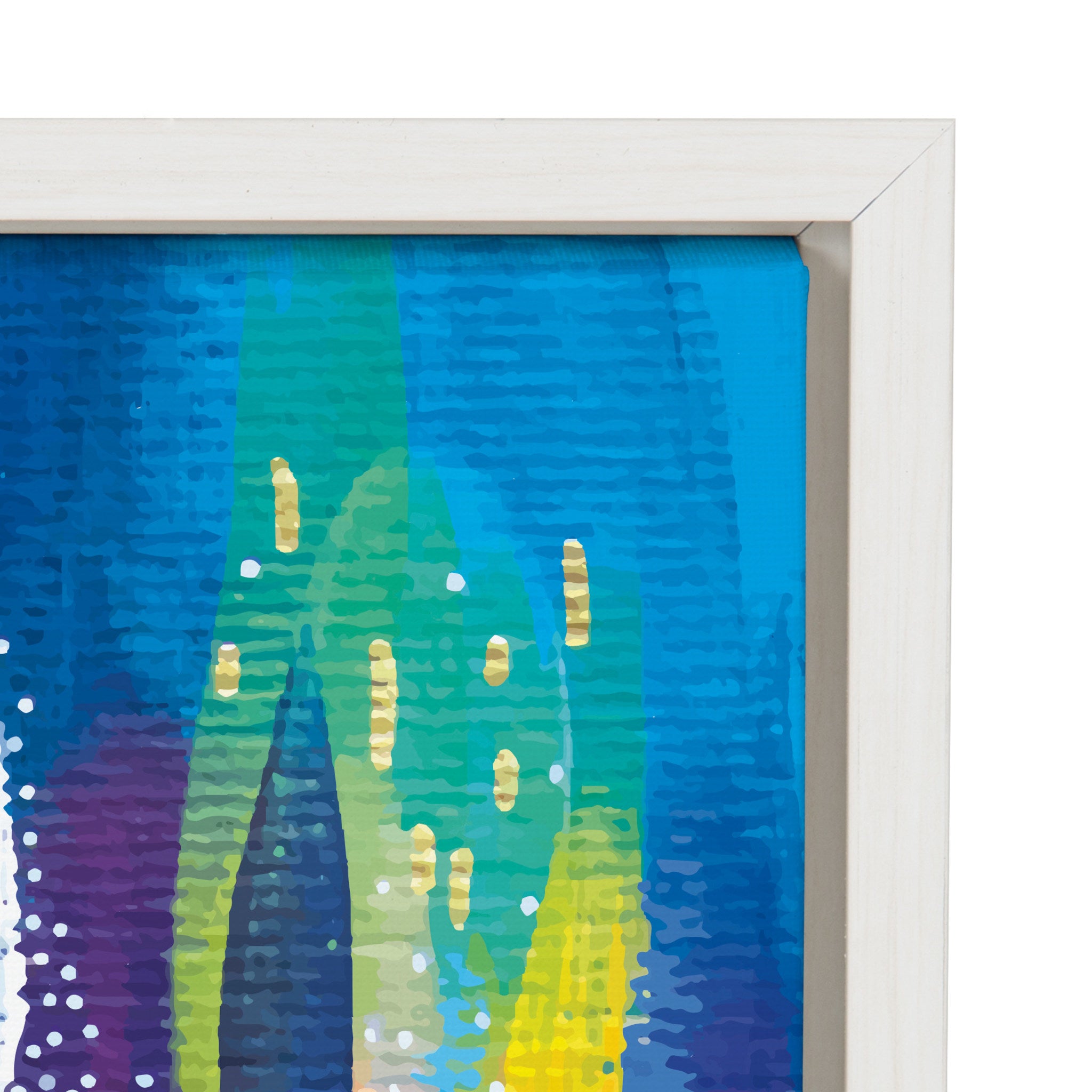 Sylvie EV Bright Brush Strokes 033 Framed Canvas by Ettavee