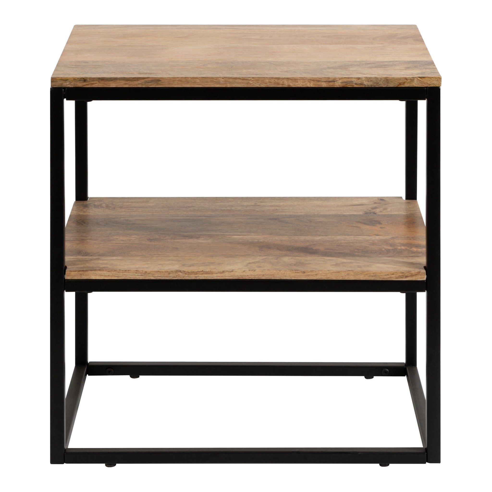Quarles Wood and Metal Side Table