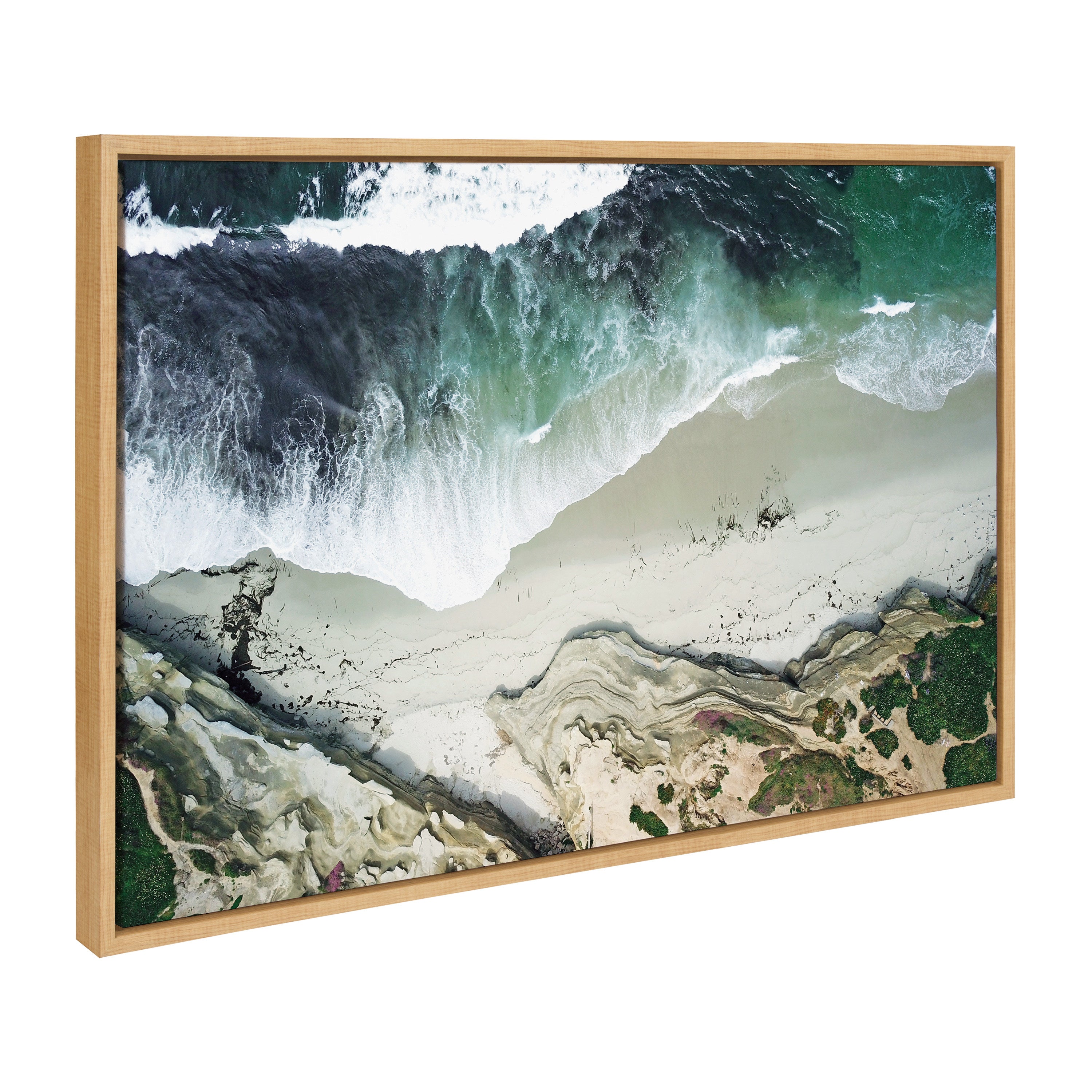 Sylvie La Jolla Curves Framed Canvas by Rachel Bolgov