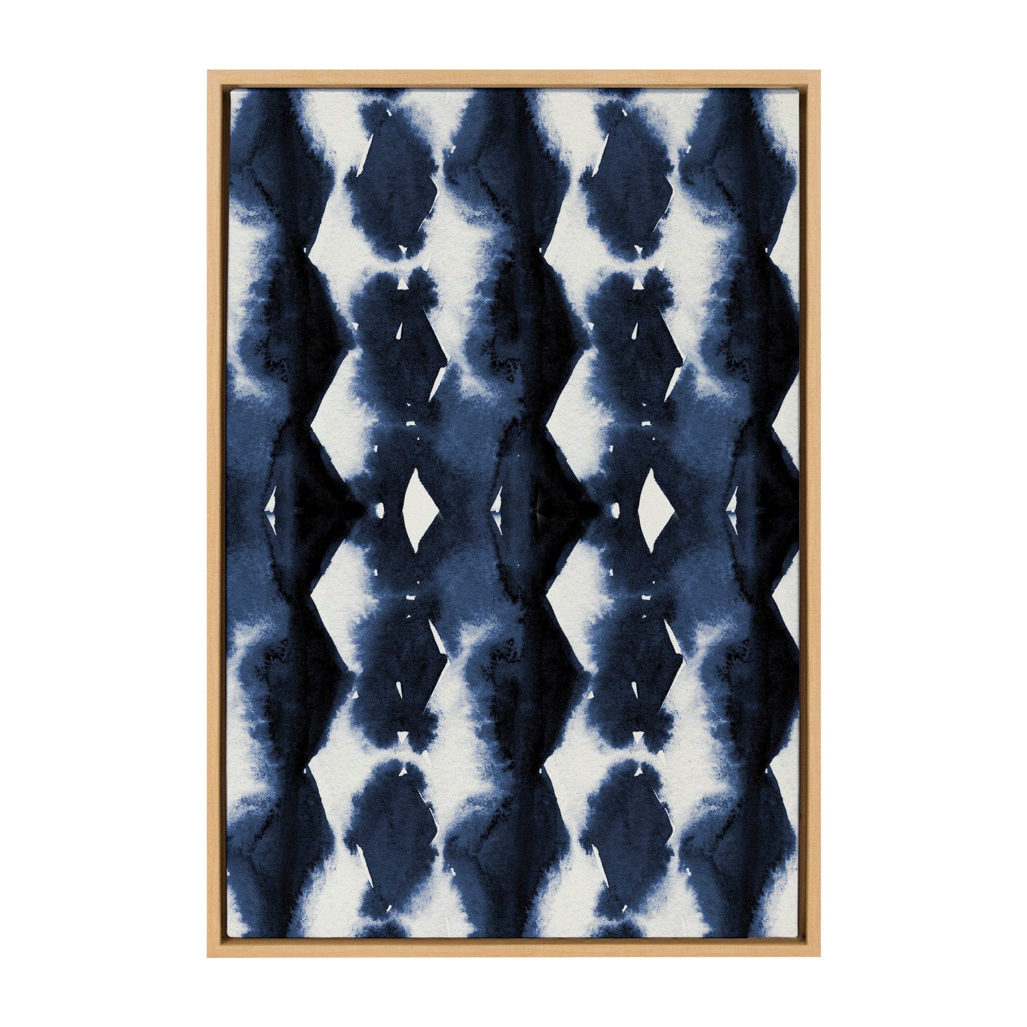 Sylvie Shibori Stripes Swatch Framed Canvas by Sara Berrenson