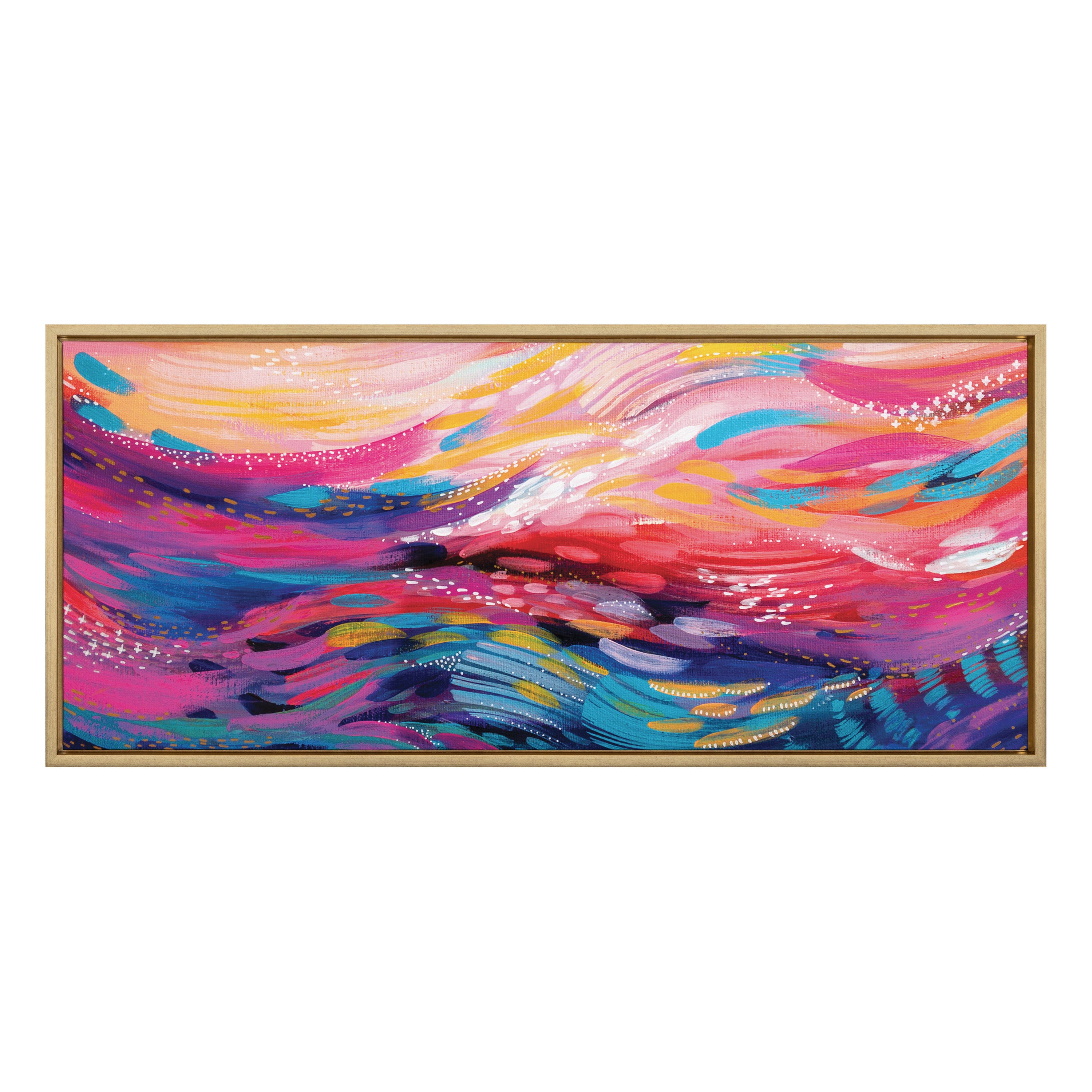 Sylvie Brush Strokes 90 Framed Canvas by Jessi Raulet of Ettavee