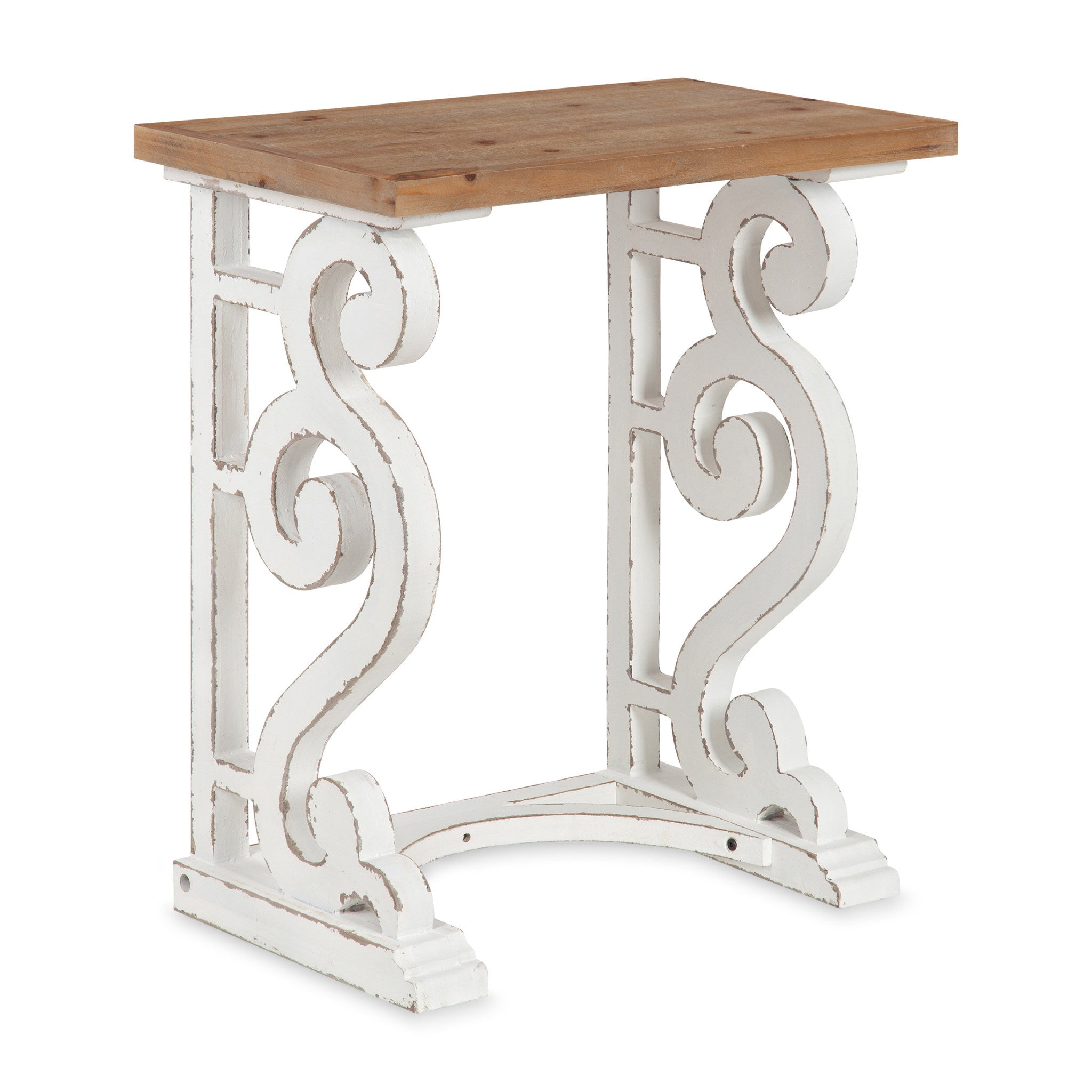 Wyldwood Carved Wood Side Table