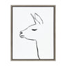 Sylvie Minimalist Llama Framed Canvas by Teju Reval