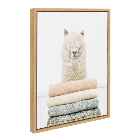 Sylvie Fold Alpaca Framed Canvas by Amy Peterson Art Studio