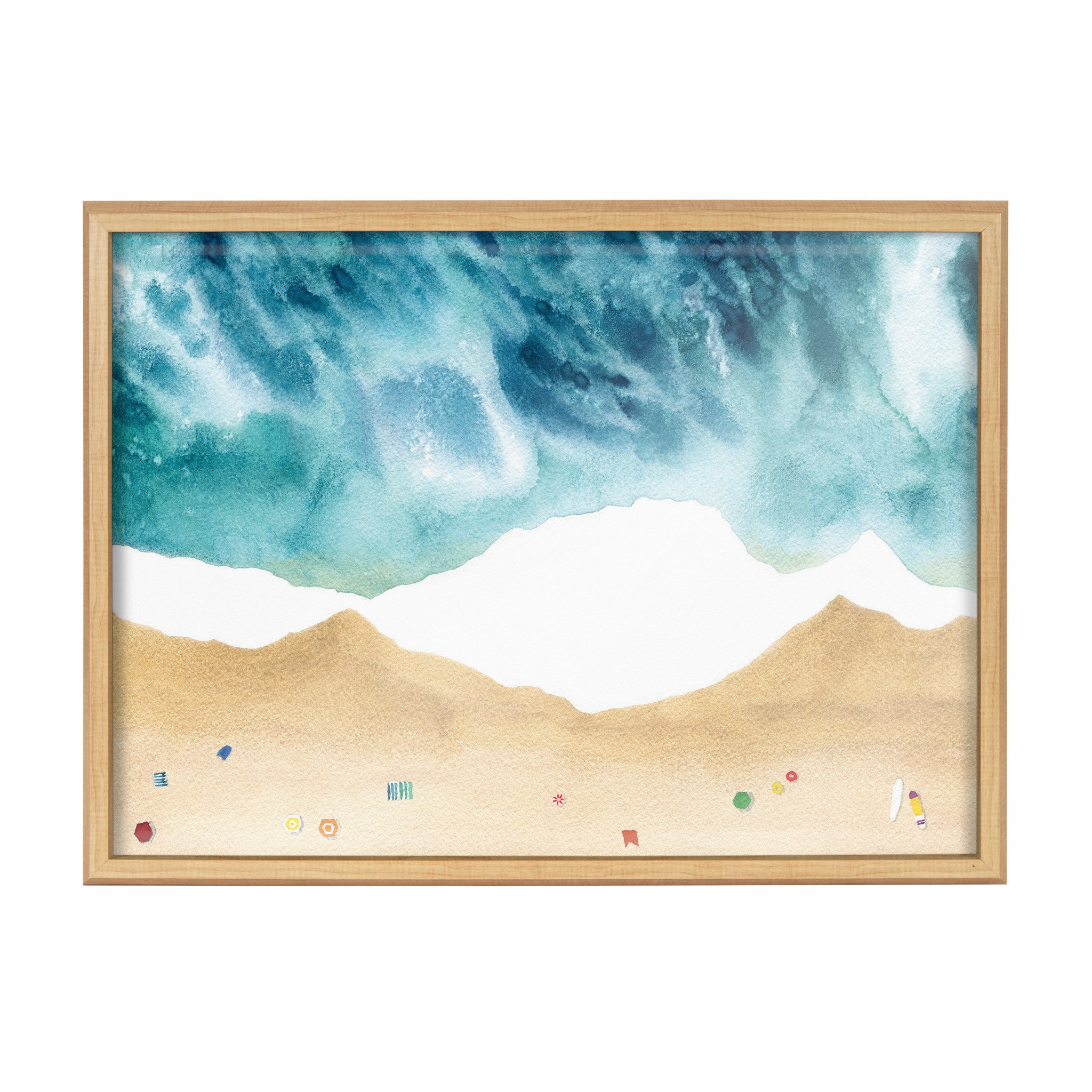 Blake North Shore Framed Printed Glass by Janet Meinke-Lau