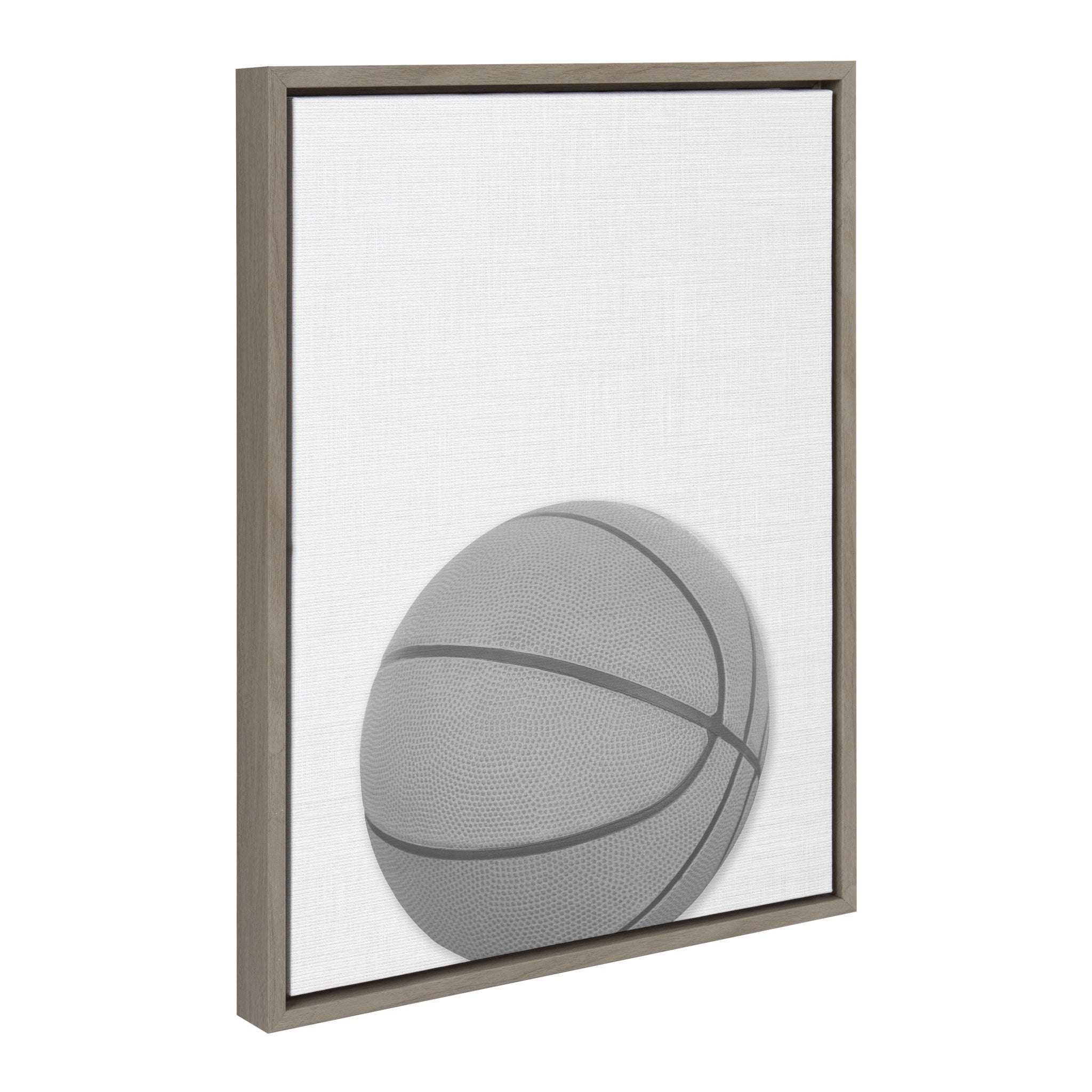 Sylvie Basketball Portrait Framed Canvas, Gray 18x24