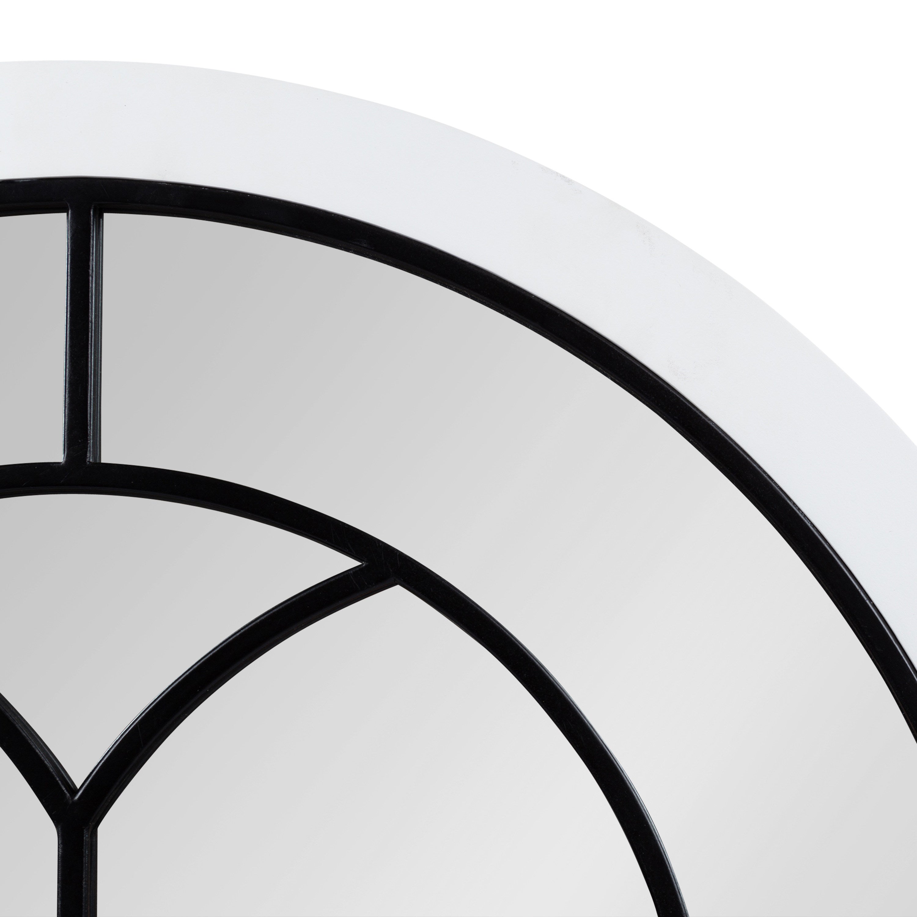 Joffrey Arch Windowpane Framed Wall Mirror