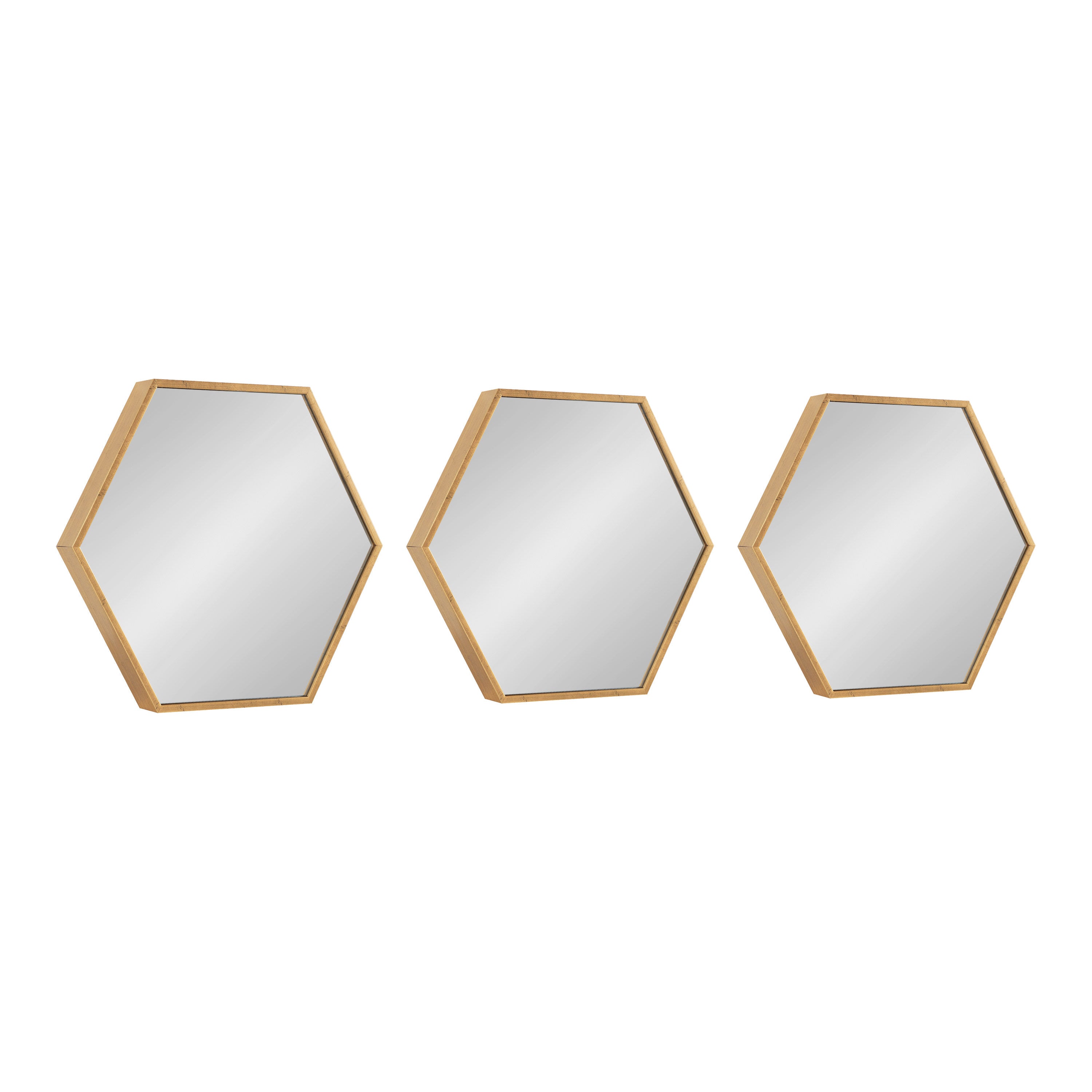 Rhodes Framed Hexagon Wall Mirror Set