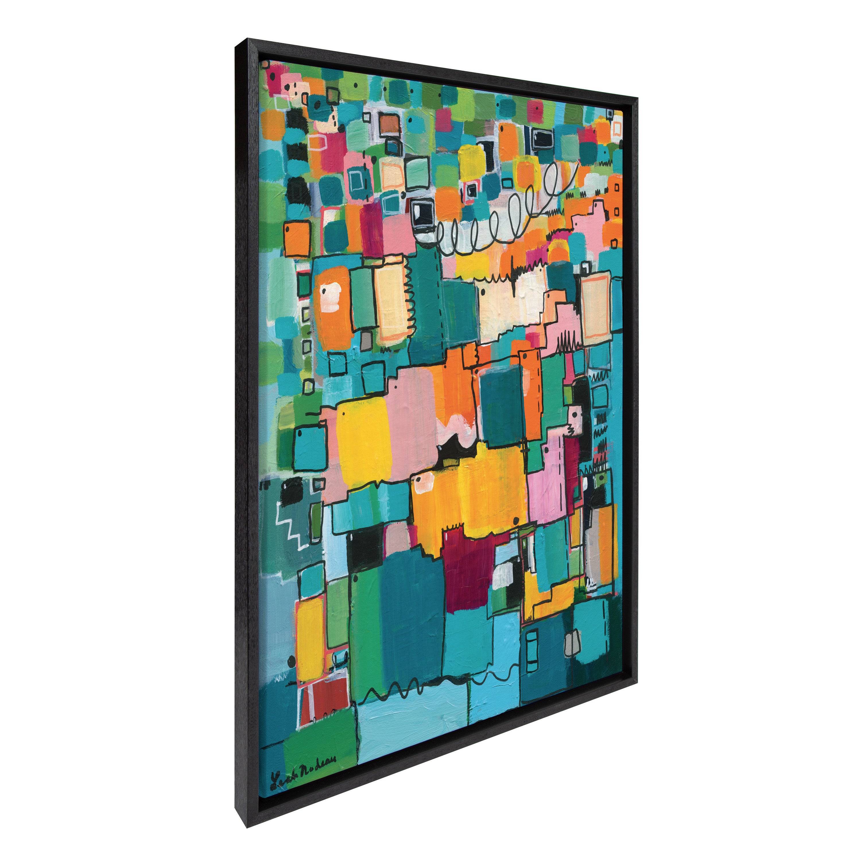 Sylvie Afternoon Delight Framed Canvas by Leah Nadeau