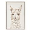 Sylvie Watercolor Alpaca Framed Canvas by Patricia Shaw