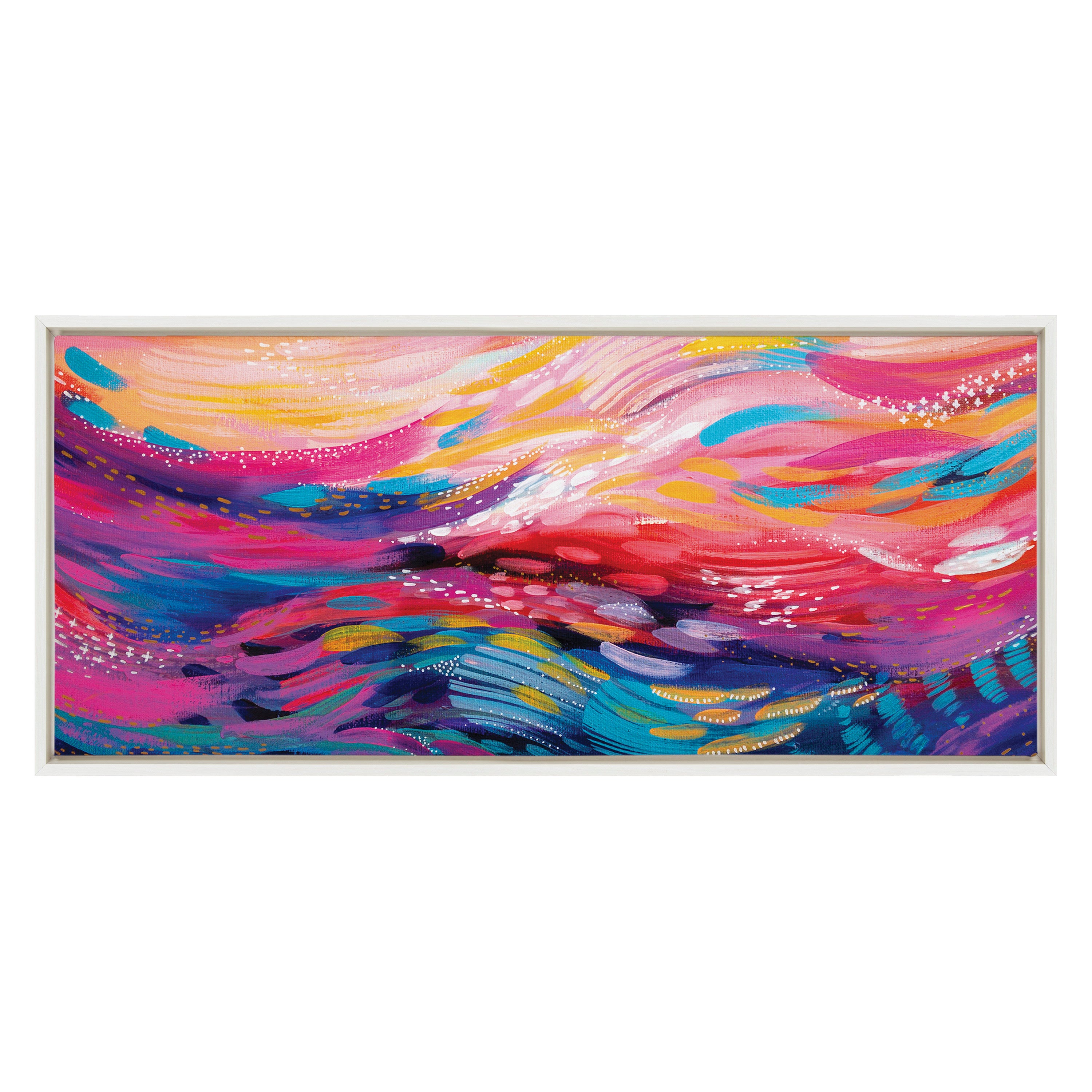 Sylvie Brush Strokes 90 Framed Canvas by Jessi Raulet of Ettavee