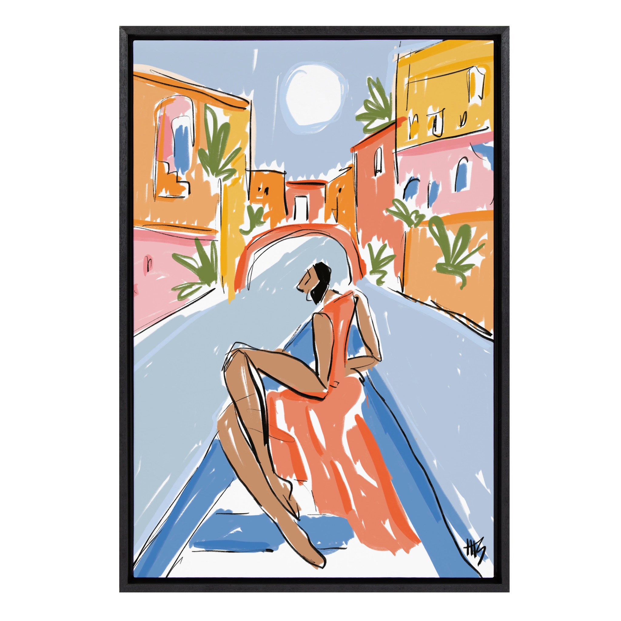 Sylvie Gondola Ride Framed Canvas by Maggie Stephenson