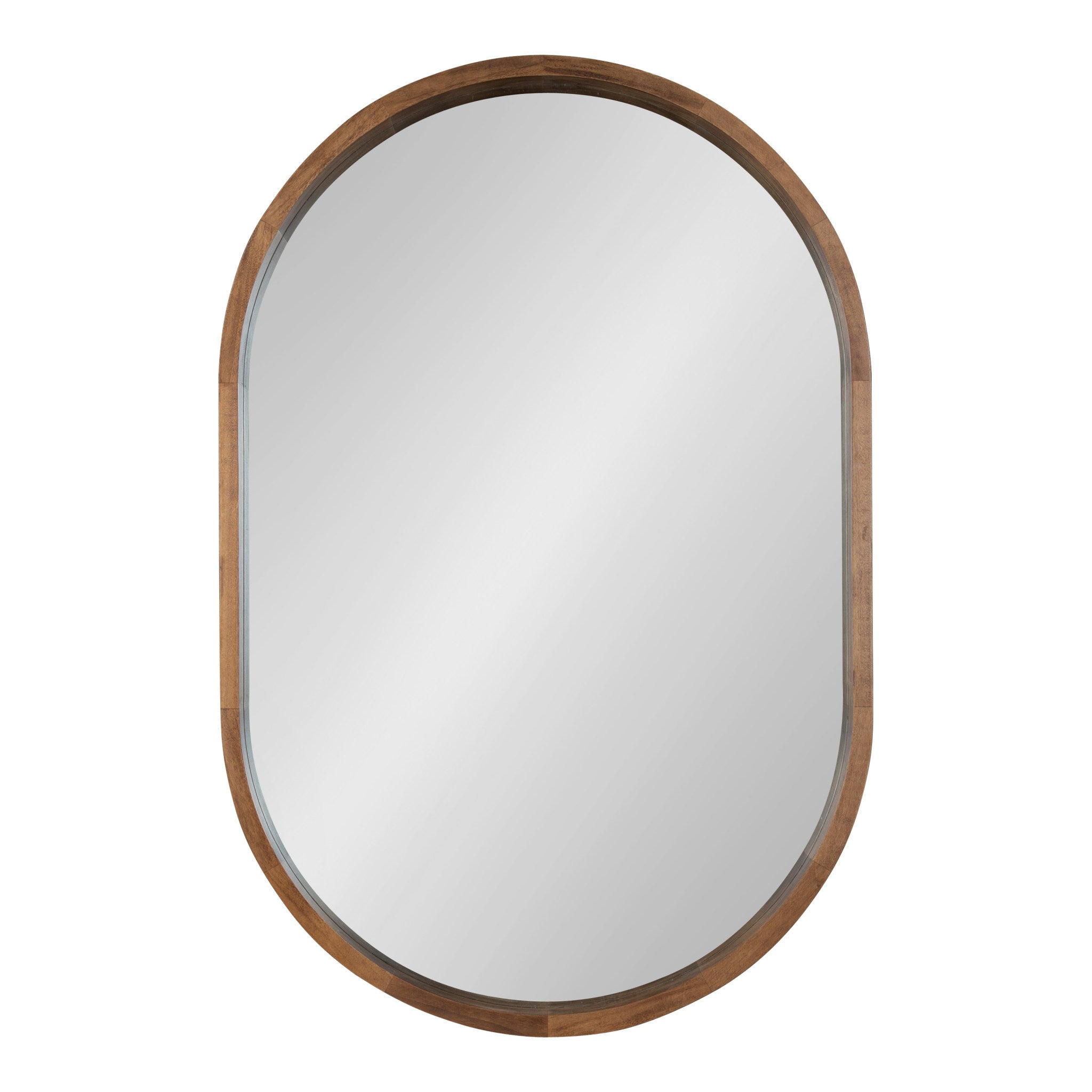 Hutton Wood Framed Capsule Mirror