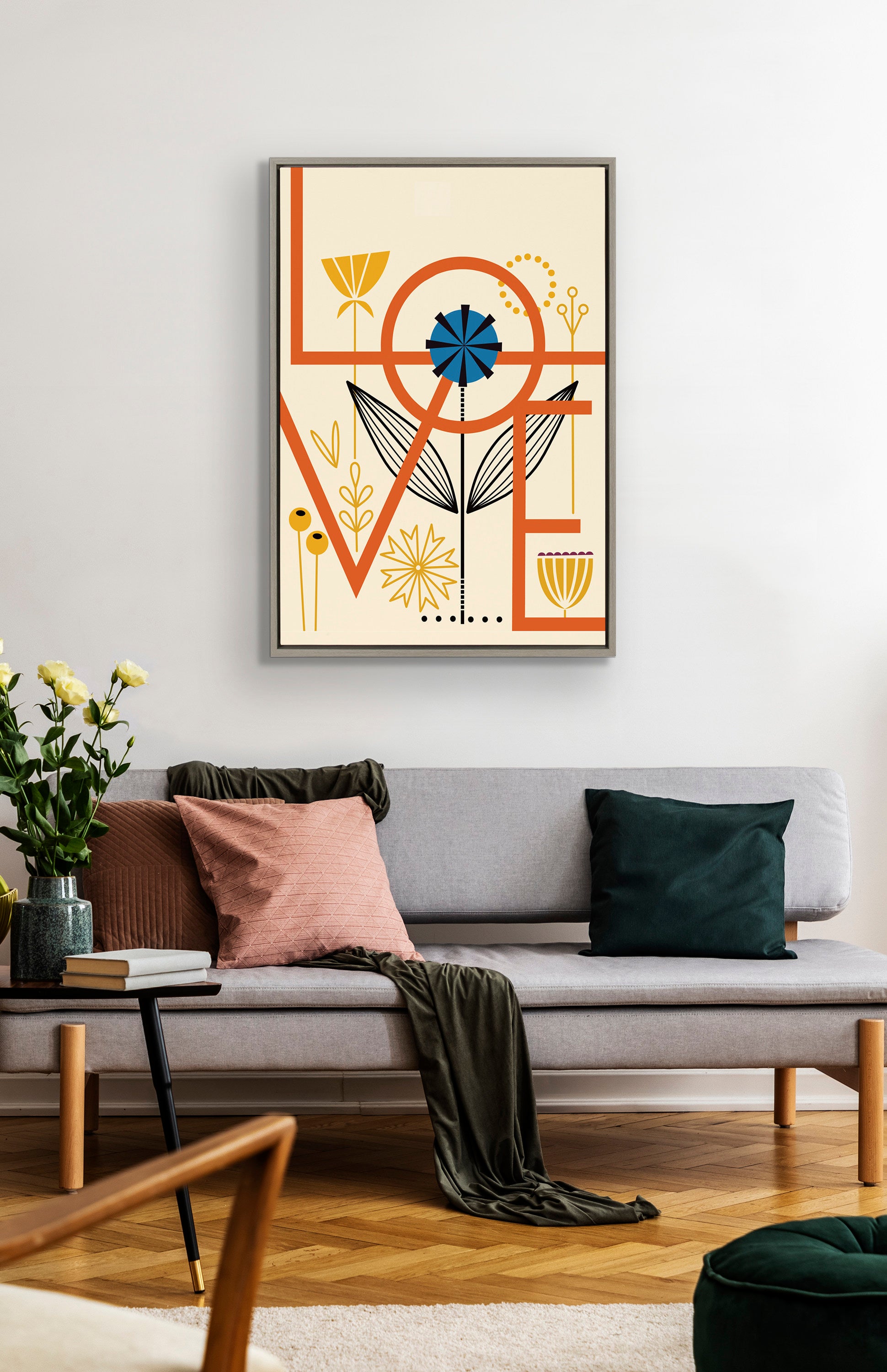 Sylvie Love Framed Canvas by Amber Leaders Designs