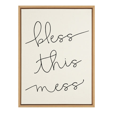 Sylvie Bless This Mess Framed Canvas by Maggie Price