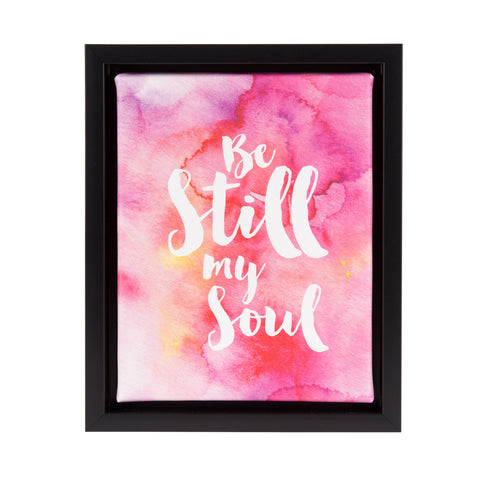 Sylvie Be Still My Soul Watercolor Art Framed Canvas