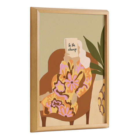 Blake Be The Change Framed Printed Wood by Alja Horvat