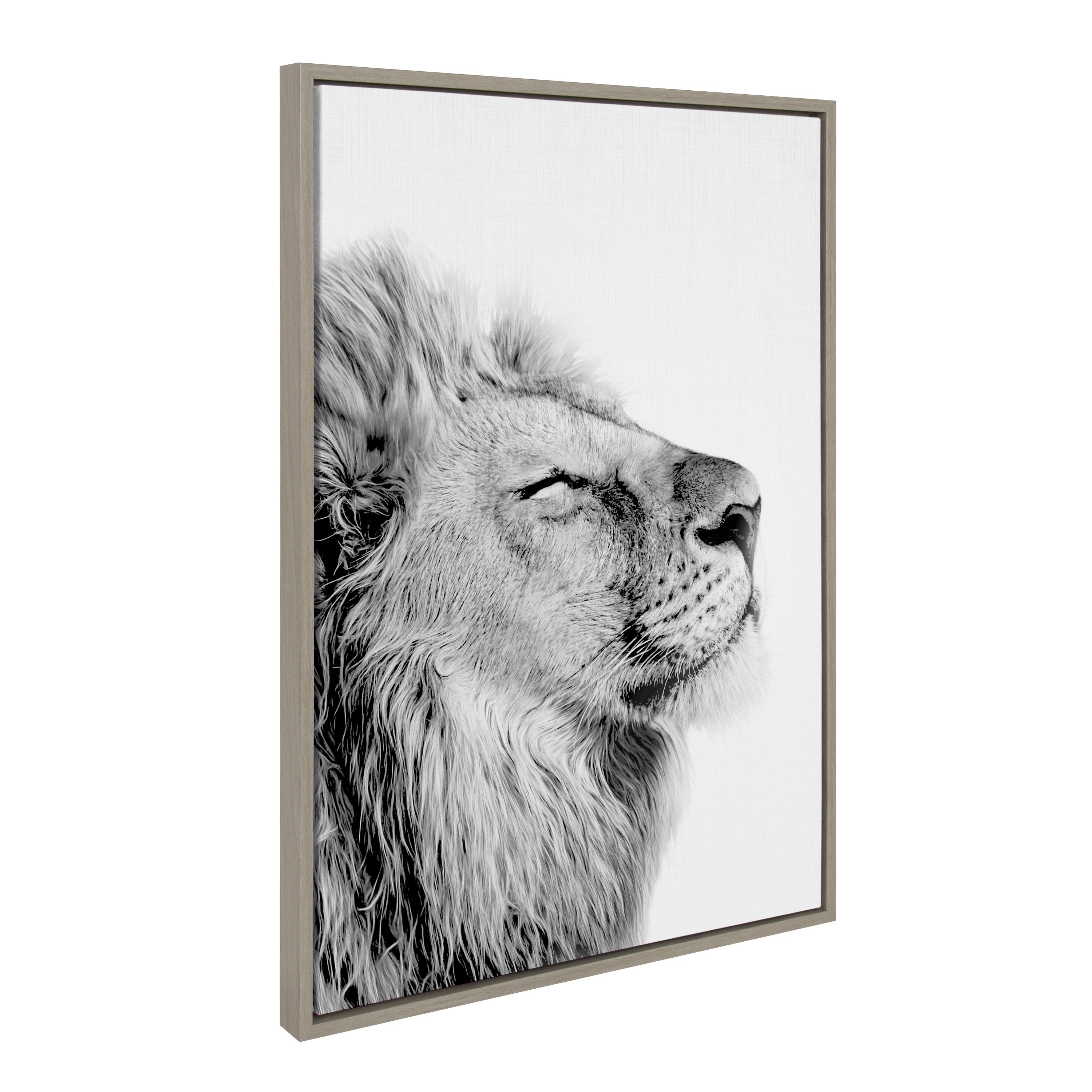 Sylvie Lion Self Actualizing Framed Canvas by Amy Peterson Art Studio