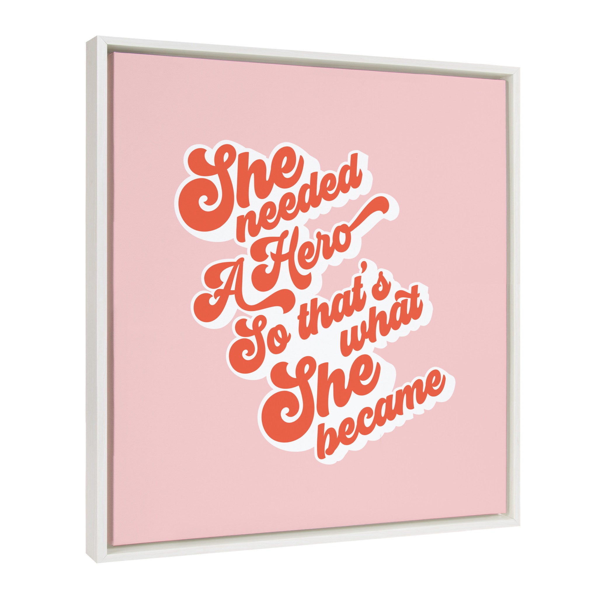 Sylvie Groovy Type She Hero Framed Canvas by Dominique Vari