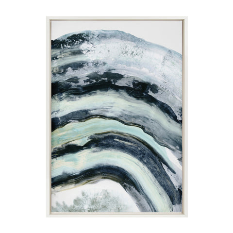 Sylvie Aqua Agate Framed Canvas by Amy Lighthall