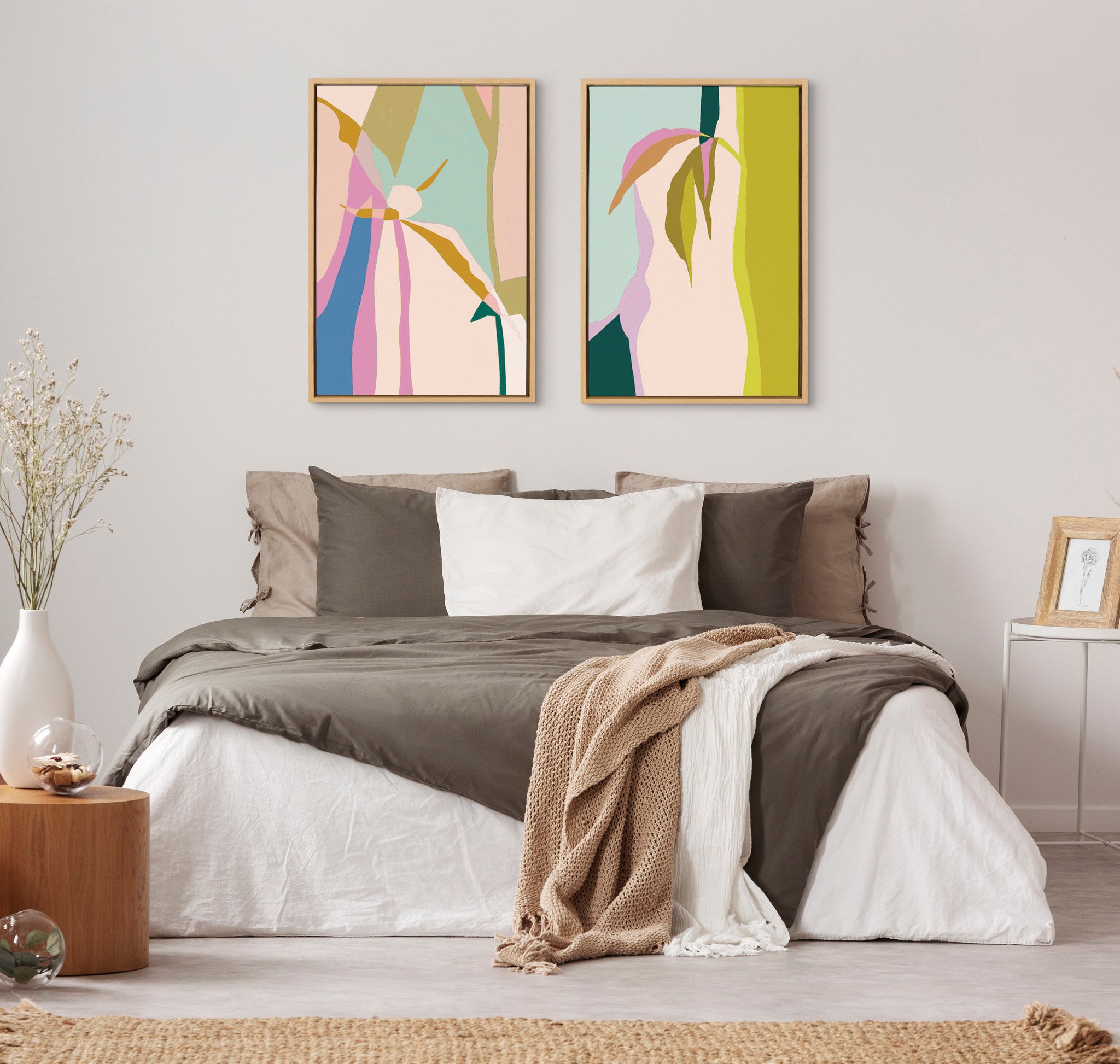 Sylvie Delight in the Moment 1 and 2 Framed Canvas by Alicia Schultz