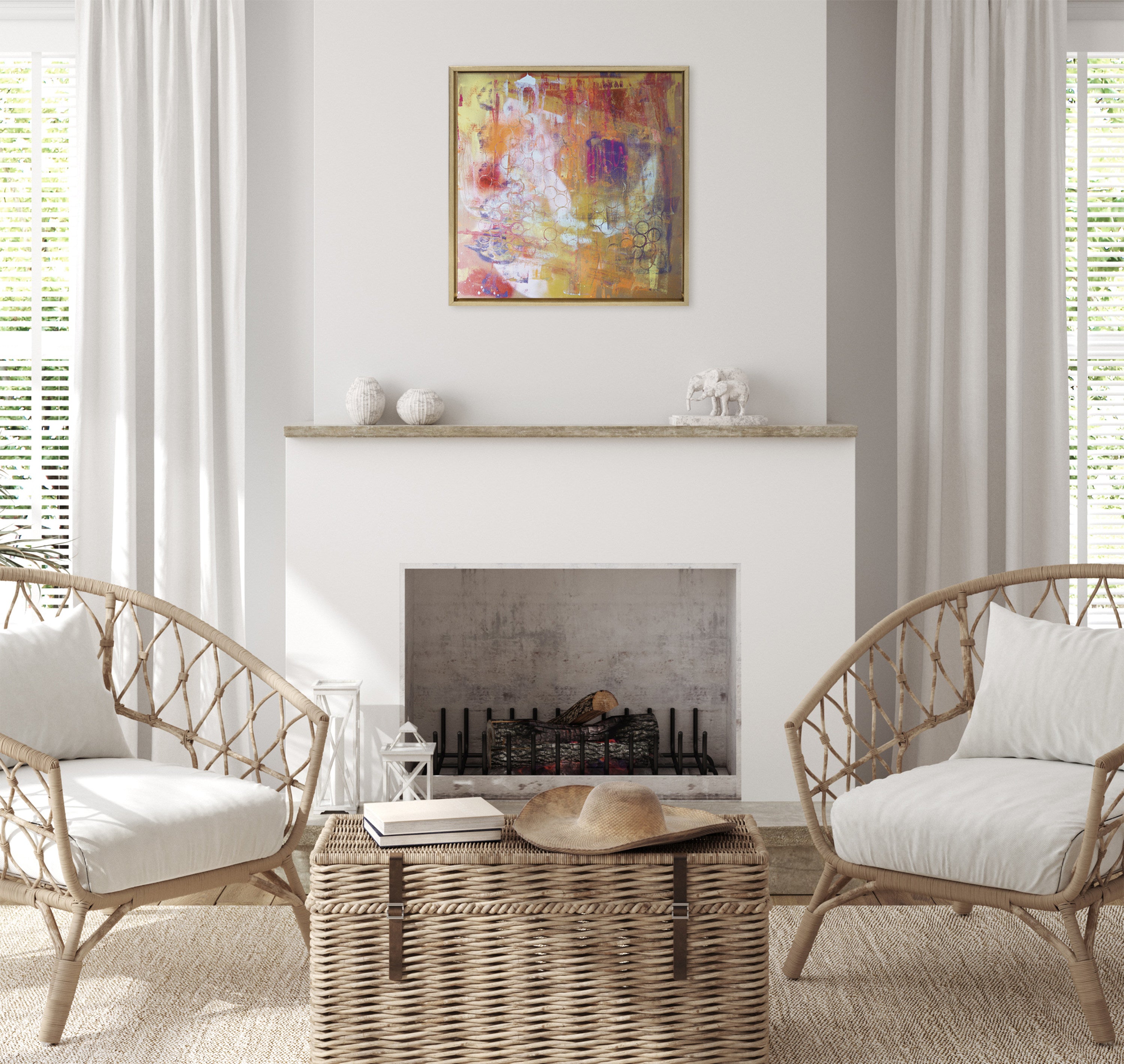 Sylvie Changes Framed Canvas by Grant Mahr