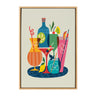 Sylvie Mid Century Modern Cocktails Framed Canvas by Rachel Lee of My Dream Wall