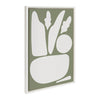 Sylvie Zen Botanical Rock Sage Green Framed Canvas by The Creative Bunch Studio