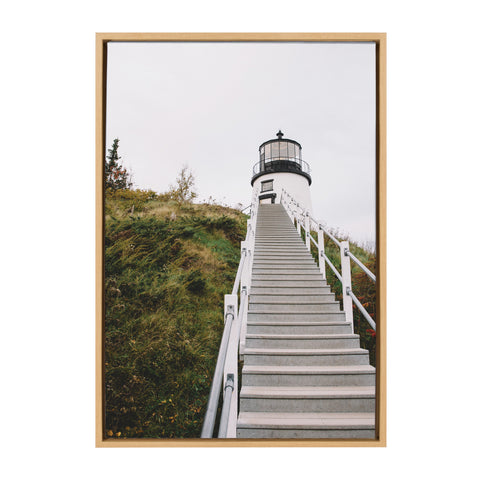 Sylvie Maine Lighthouse Framed Canvas by Patricia Hasz of Patricia Rae Photography