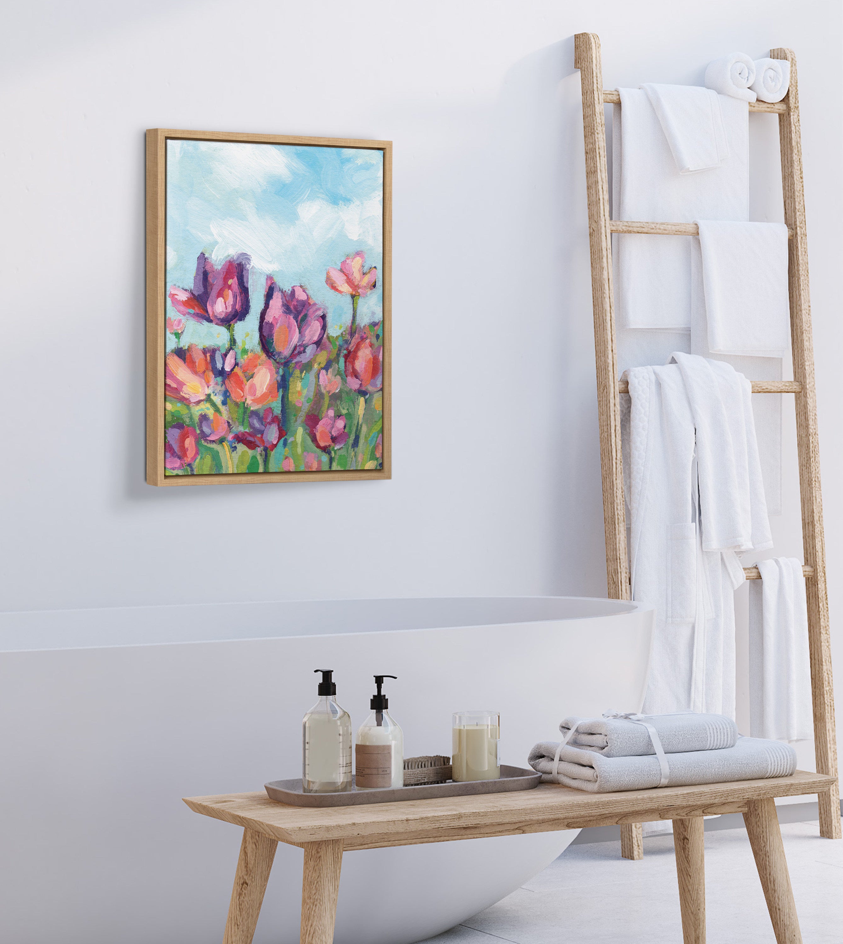 Sylvie Spring Framed Canvas by Rachel Christopoulos