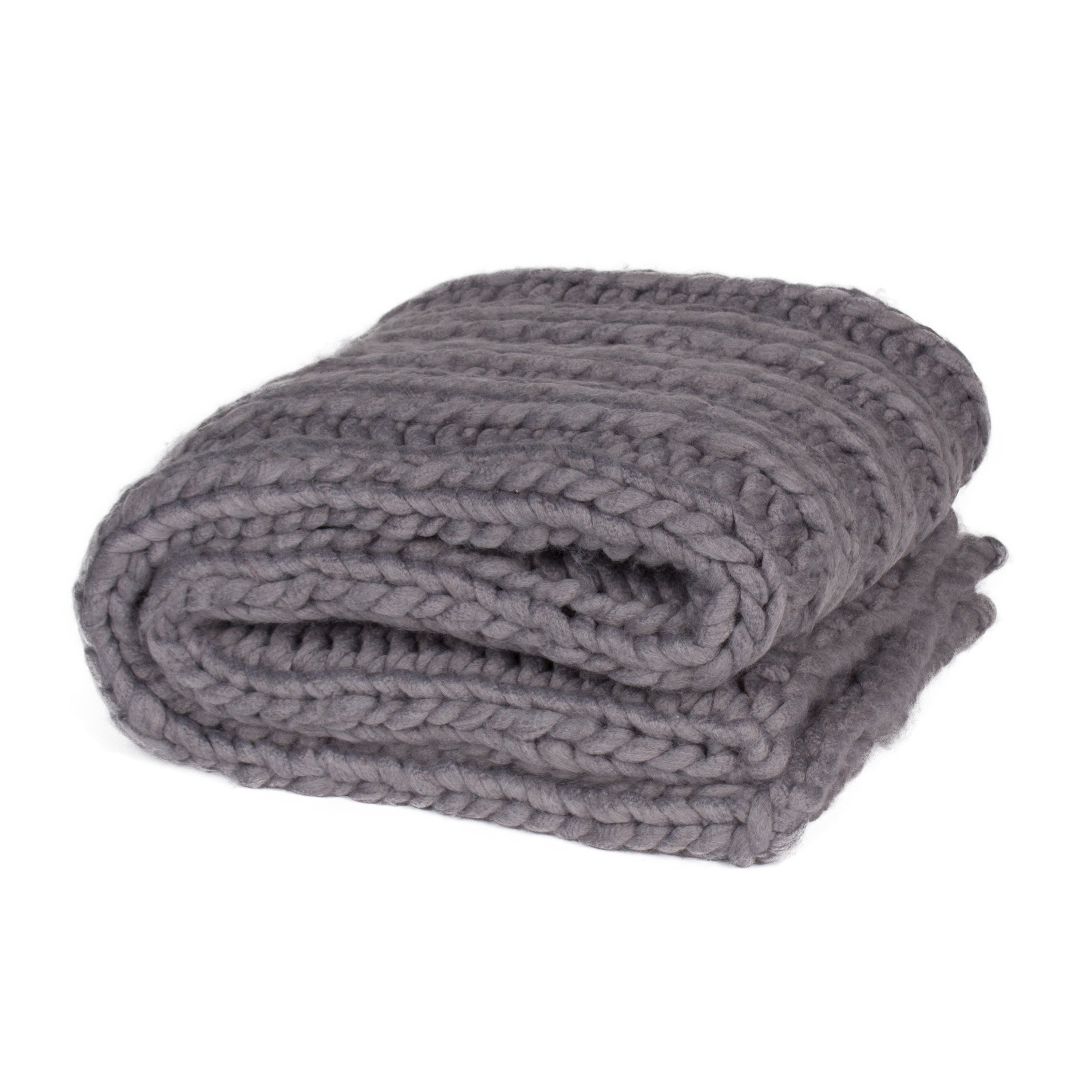 Chunky Knit Throw Blanket