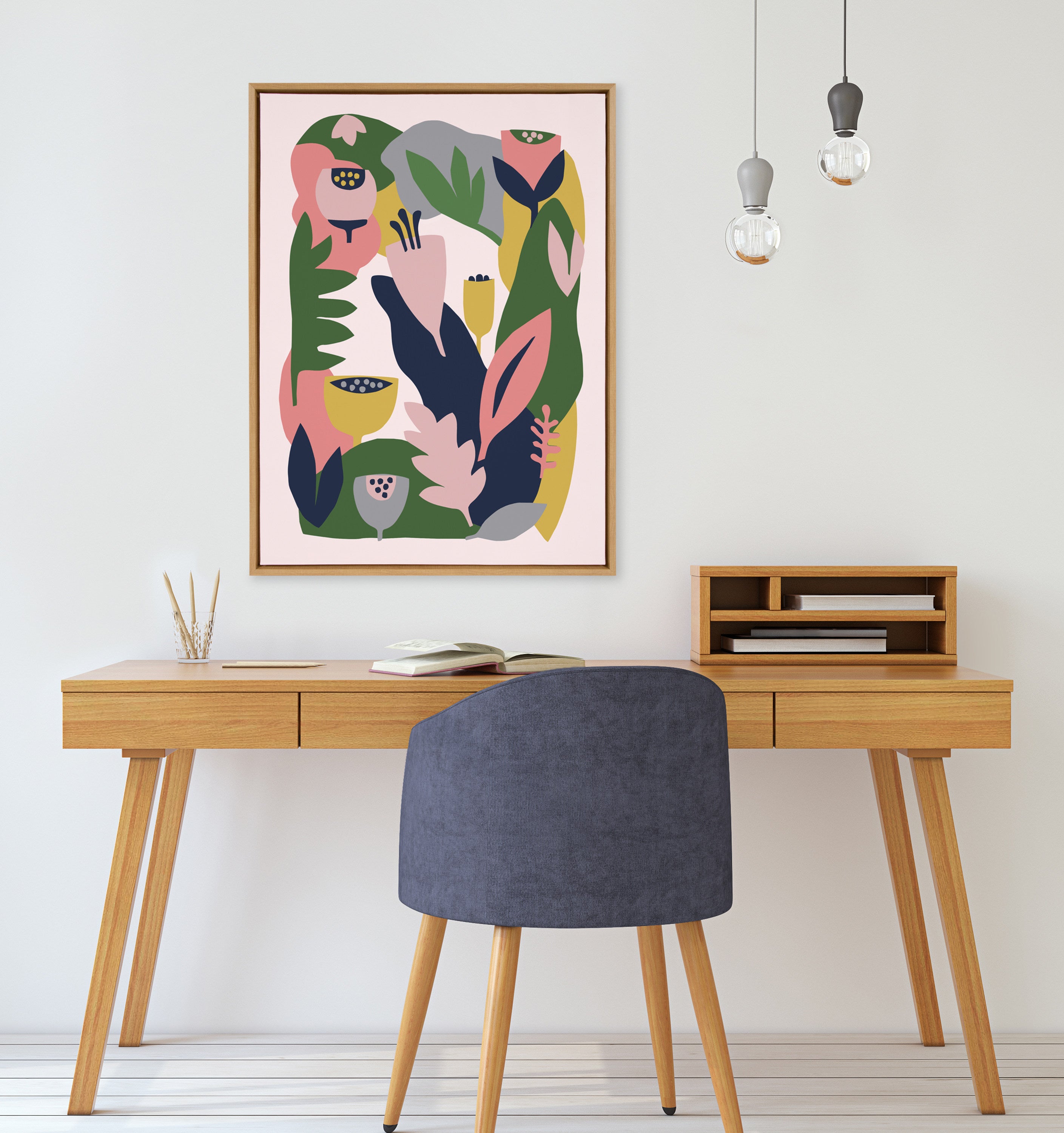Sylvie Myriam's Garden Framed Canvas by Myriam VanNeste