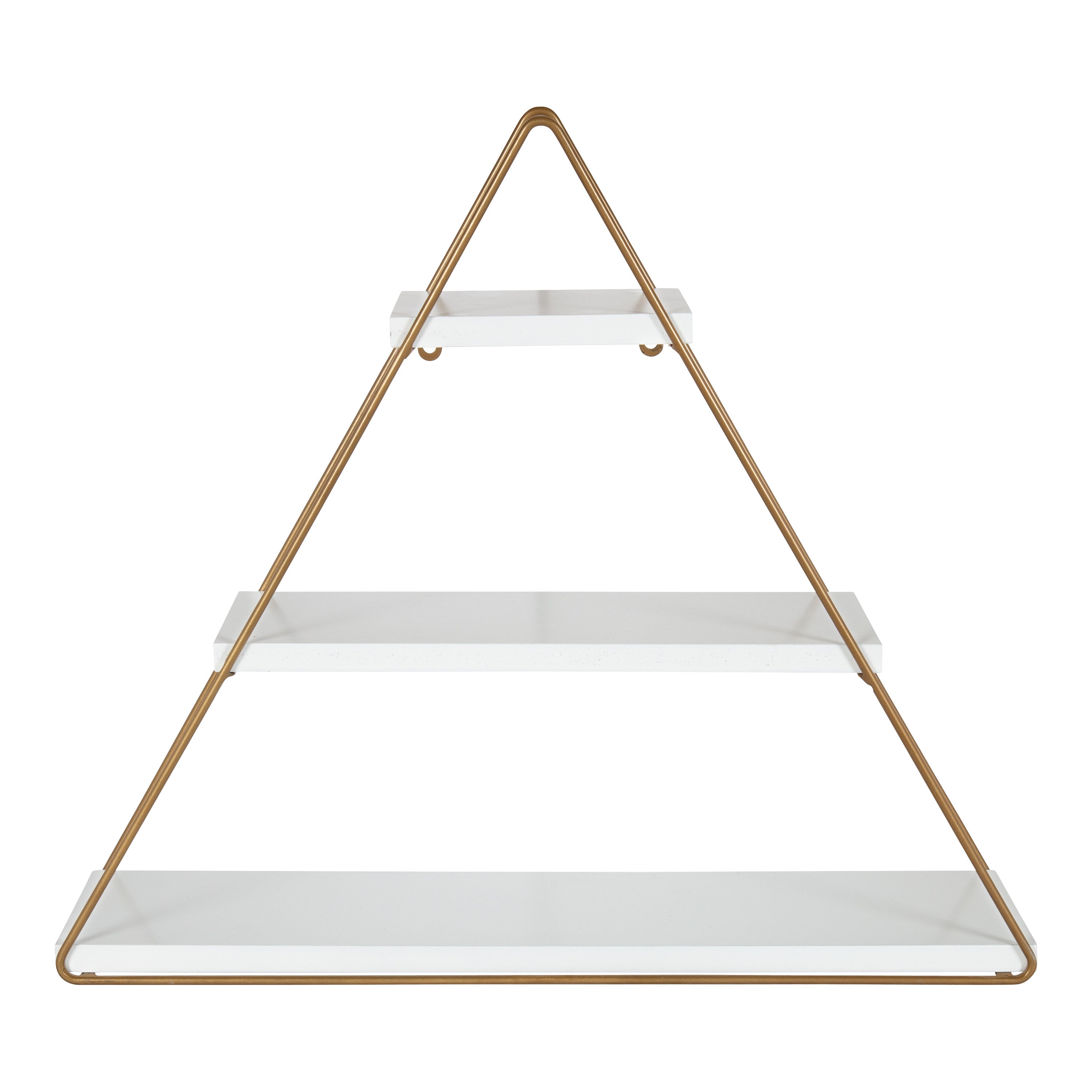 Kate and Laurel Tilde Small Three Tiered Triangle Floating Metal Wall ...
