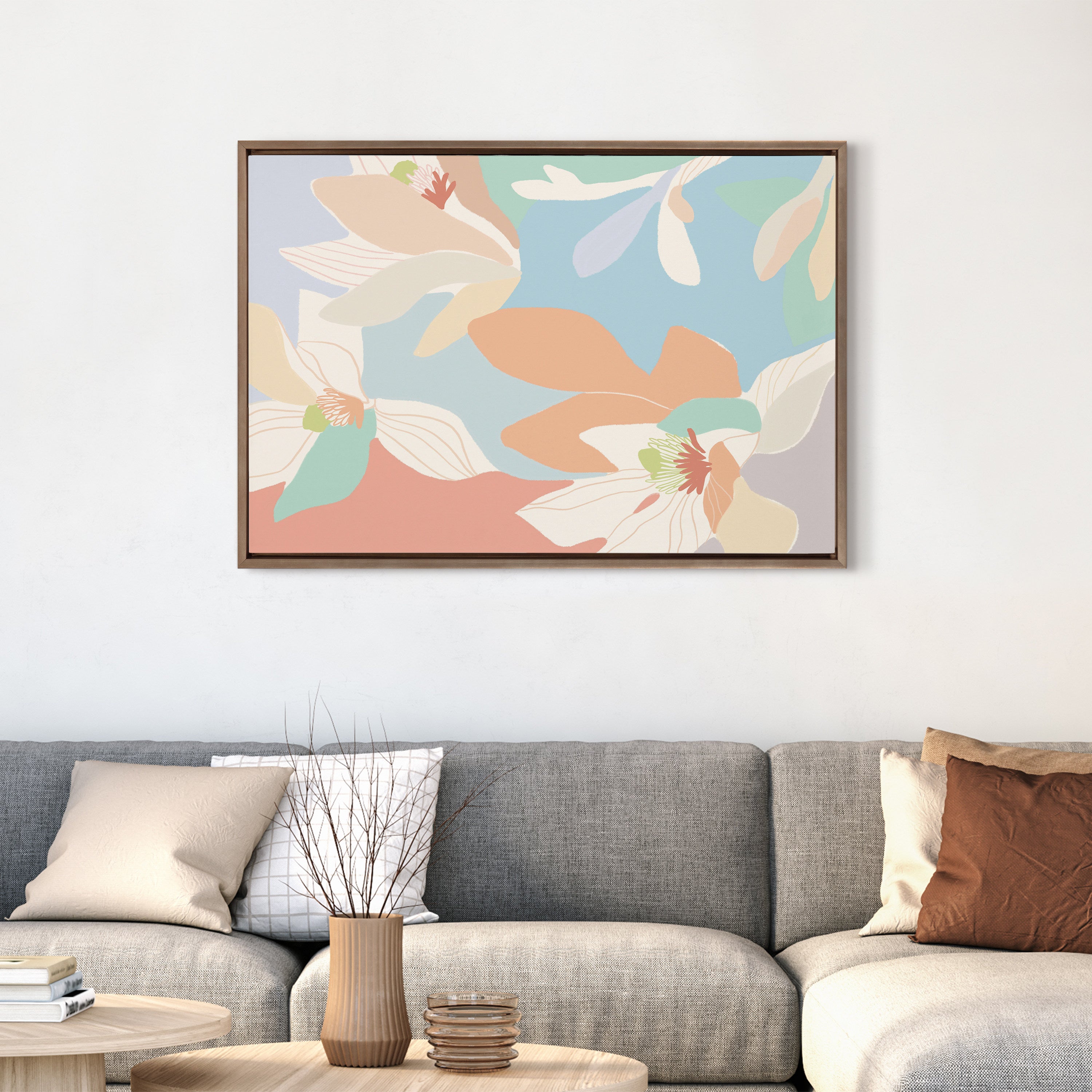 Sylvie Spring Magnolia Framed Canvas by Kasey Free