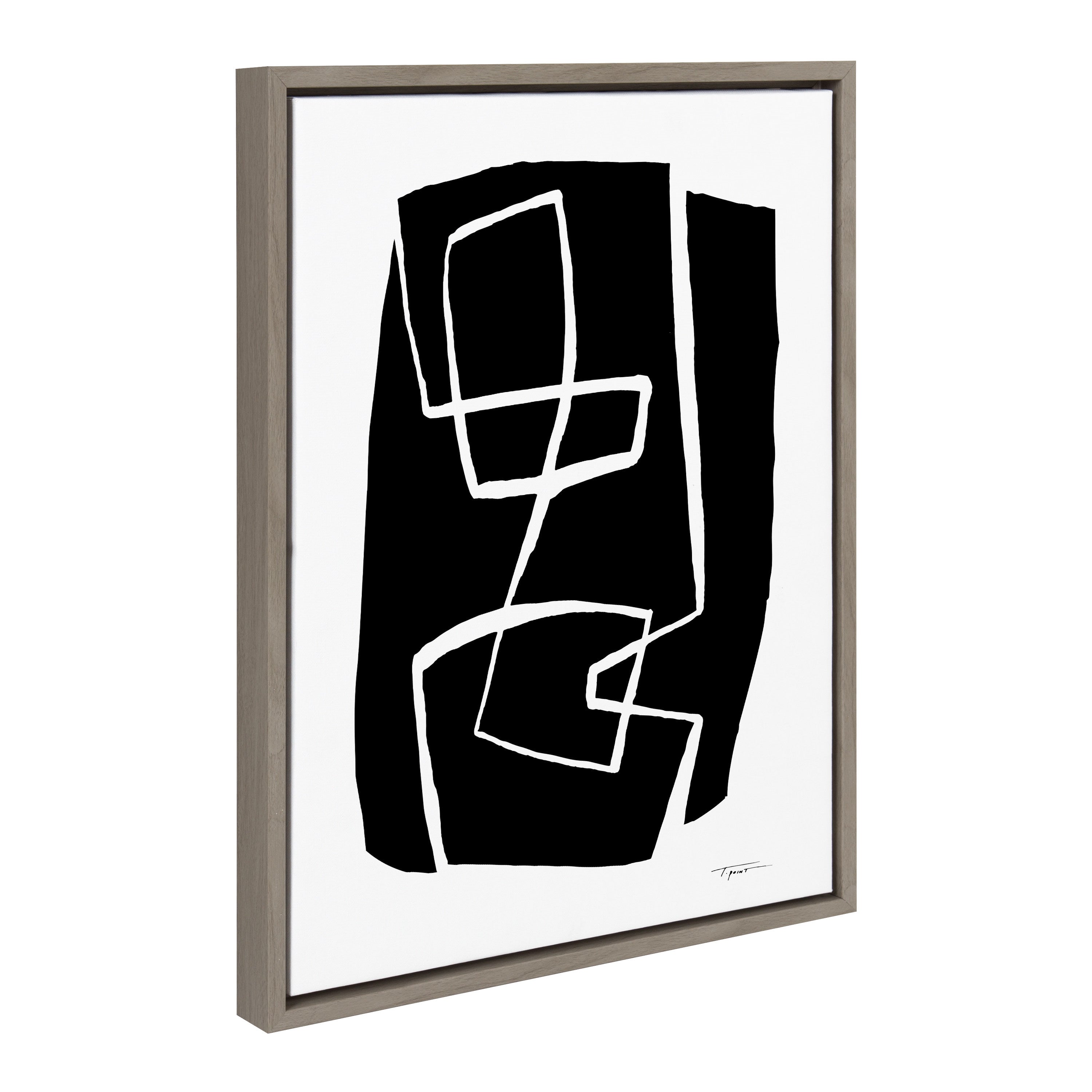 Sylvie Modern Meeting Forms Framed Canvas by Statement Goods