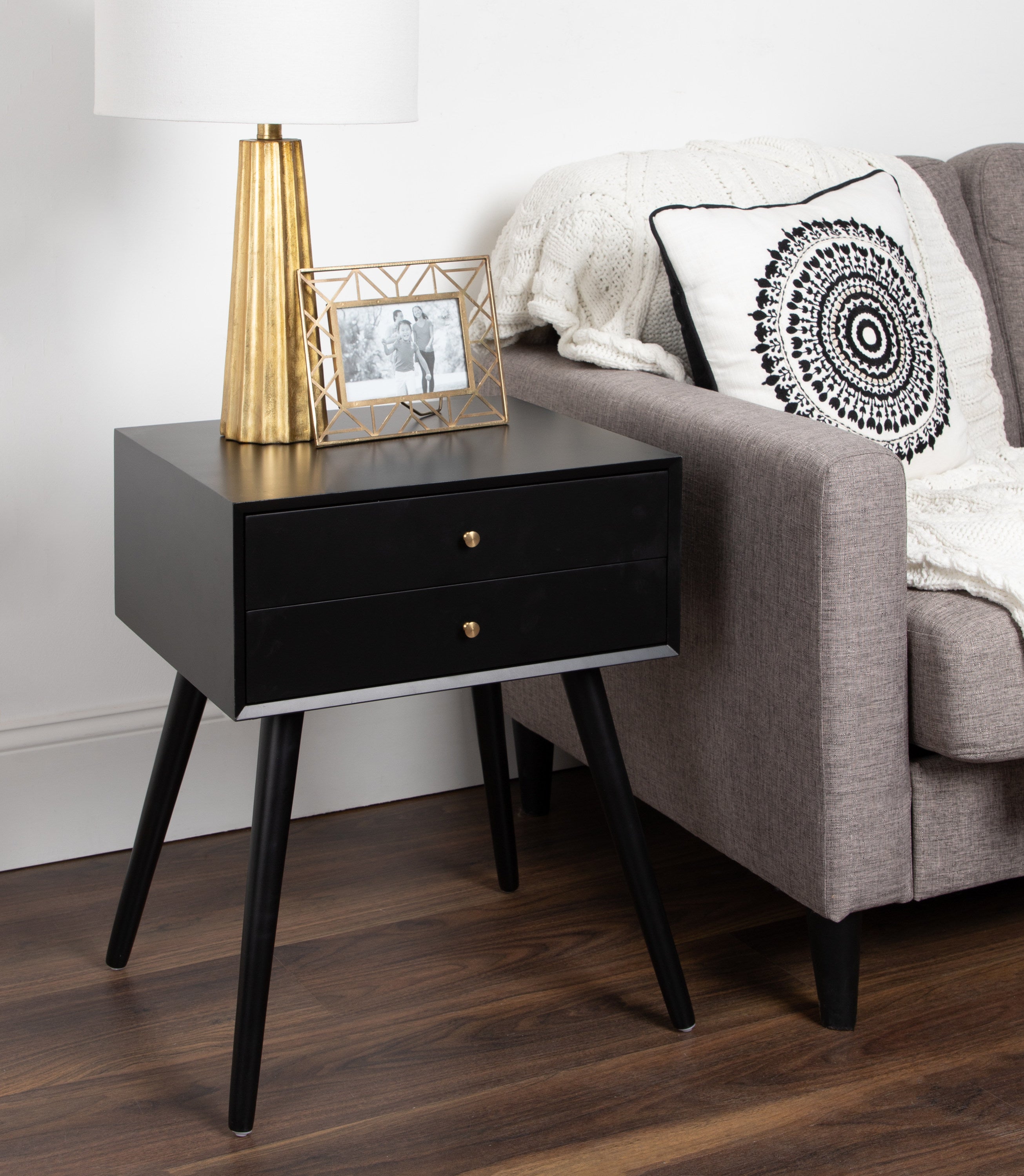 Finco Side Table with 2 Drawers