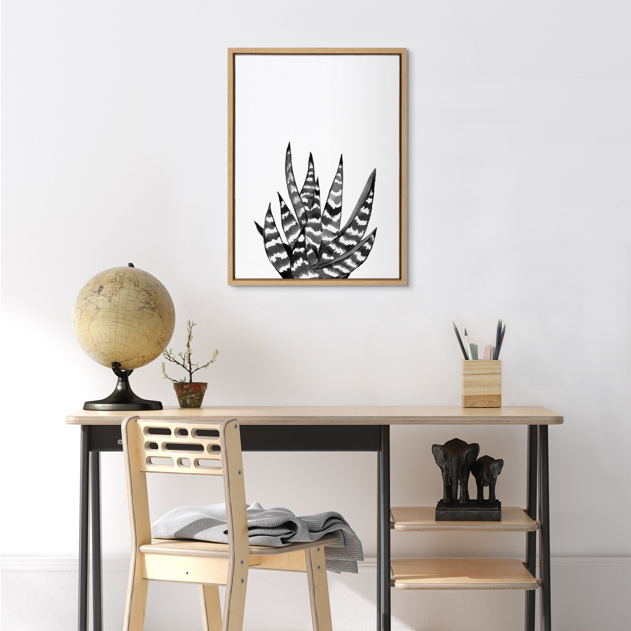 Sylvie It Can Be a Zebra Framed Canvas by Maja Mitrovic of Makes My Day Happy