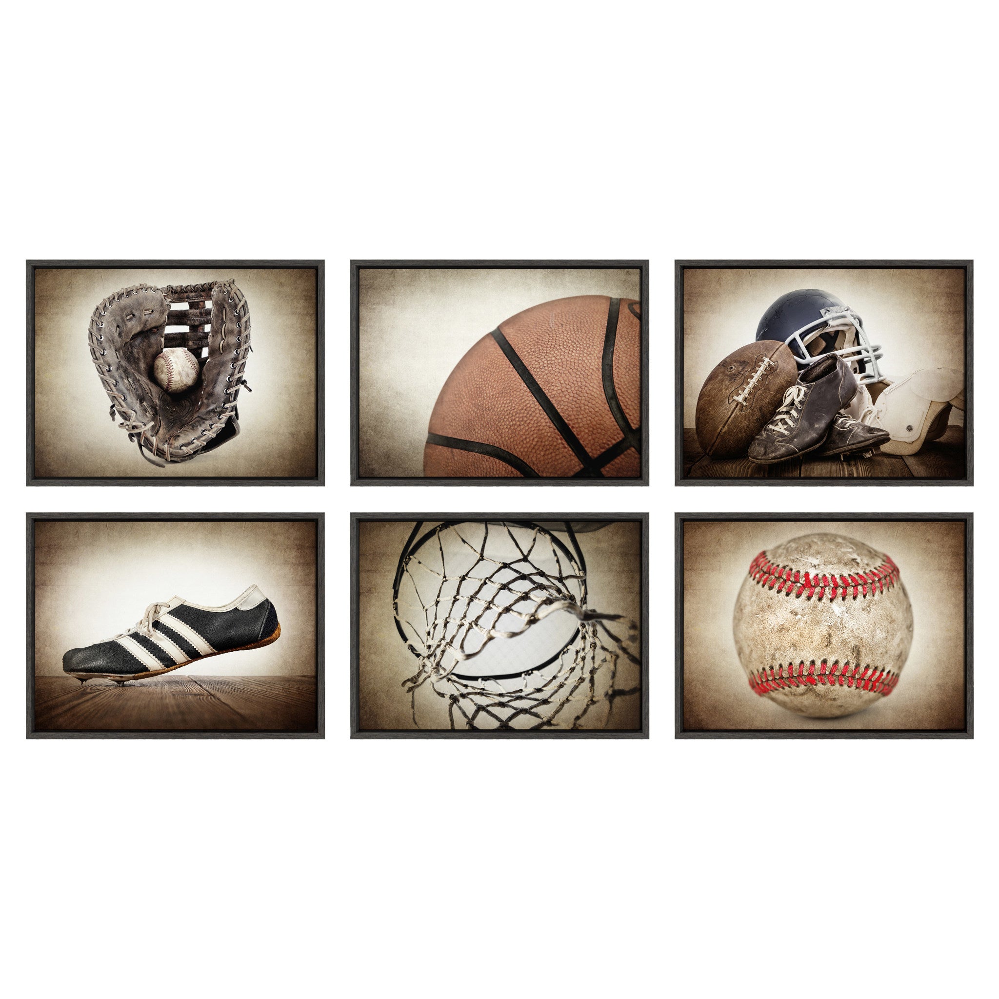 Sylvie Basketball Net Framed Canvas Wall Art by Shawn St. Peter