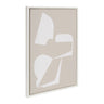 Sylvie Eye Catching Sleek Abstract 3 White and Beige 23x33 Framed Canvas by The Creative Bunch Studio