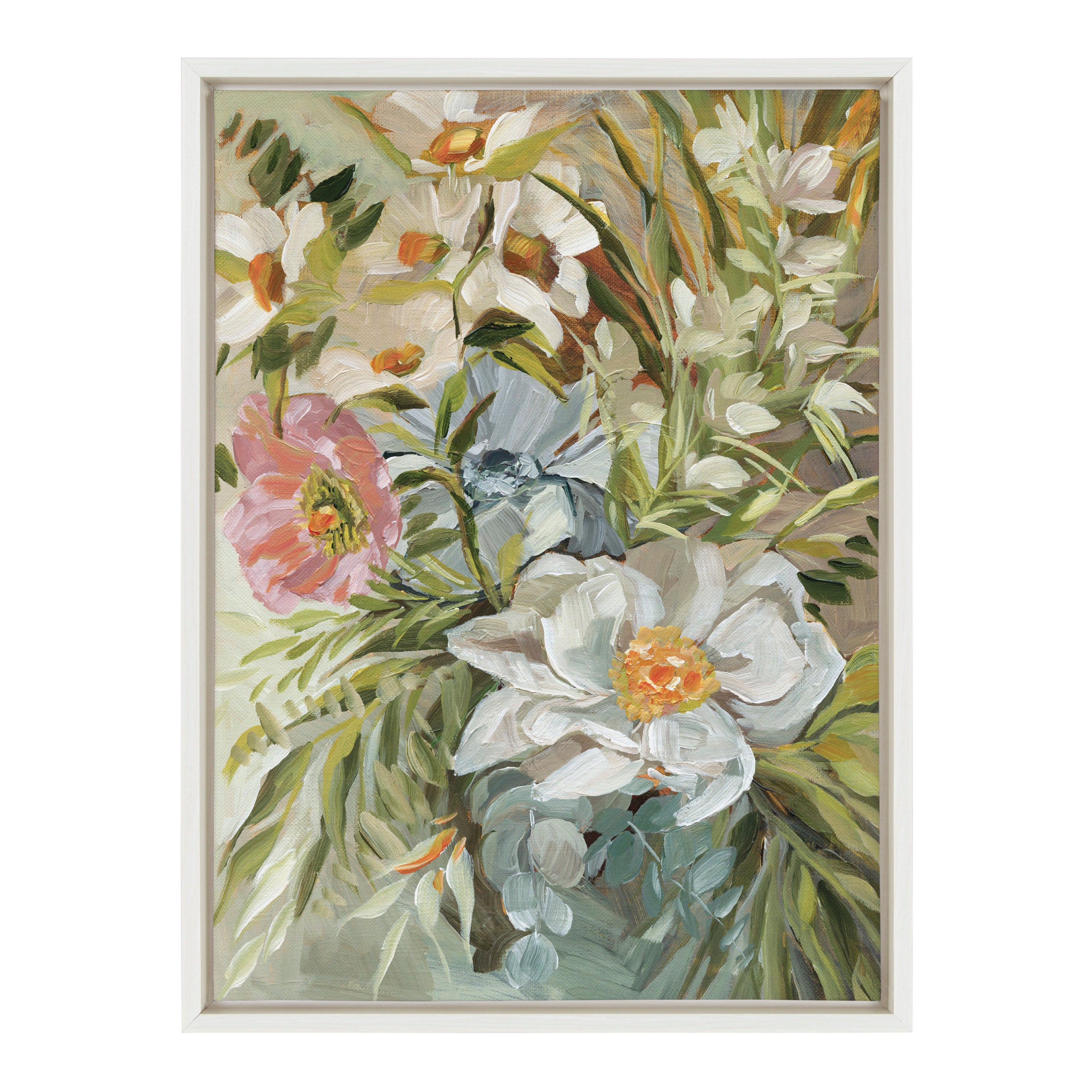 Sylvie Flower Garden Framed Canvas by Annie Quigley