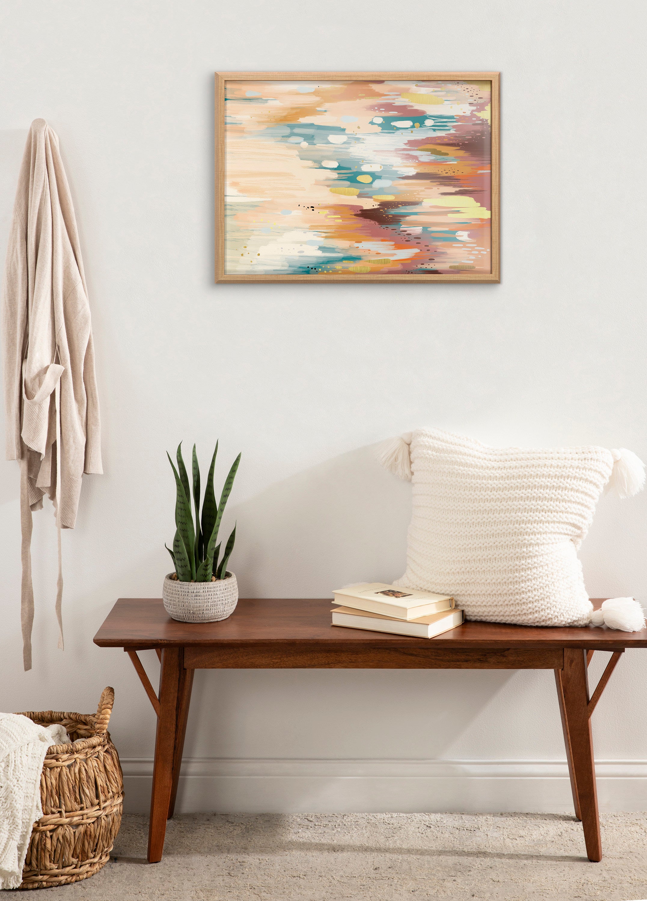 Blake Brushstroke 133 Framed Printed Glass by Jessi Raulet of Ettavee