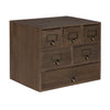 Apothecary Wood Desk Drawer Set with Letter Holder