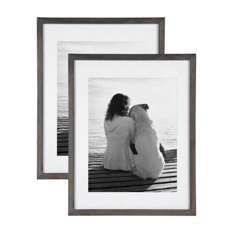 Gallery 14x18 matted to 11x14 Wood Picture Frame, Set of 2