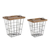 Nesting Table, Rustic, Rustic Brown