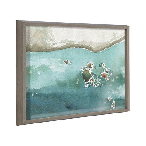 Blake Rocky Shores Framed Printed Glass by Janet Meinke-Lau
