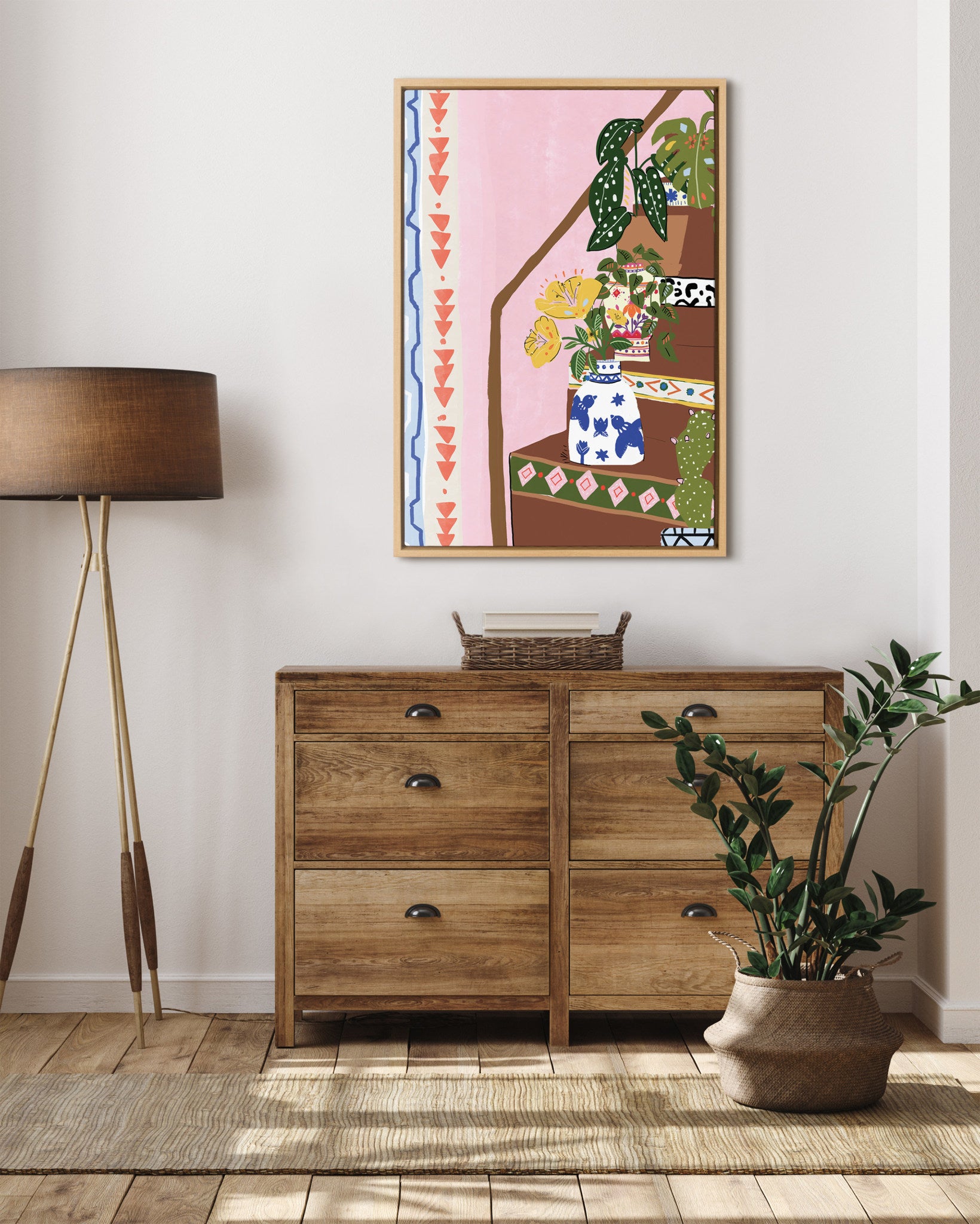 Sylvie Bohemian Stairs Framed Canvas by Alja Horvat