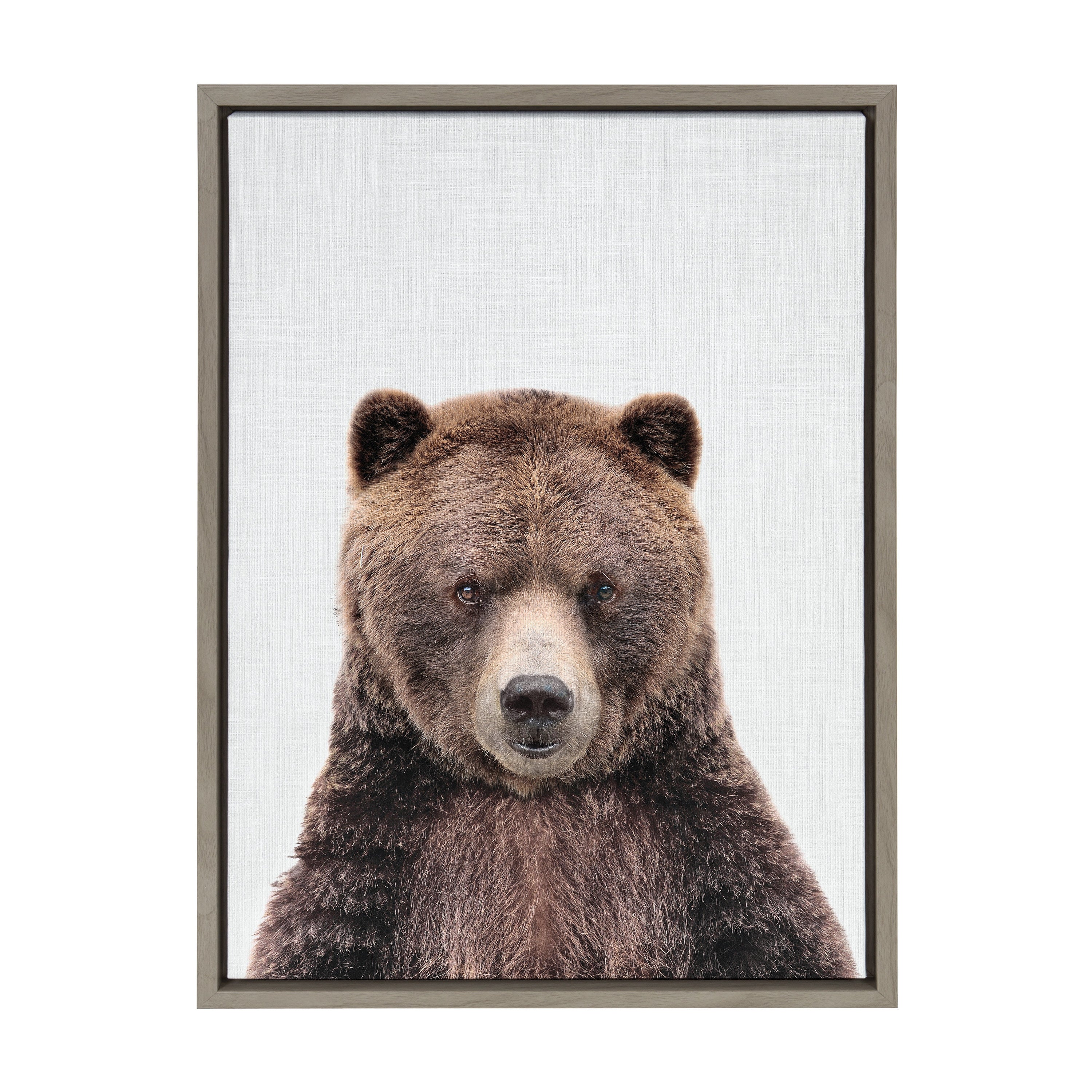 Sylvie Cute Bear Color Framed Canvas by Simon Te of Tai Prints
