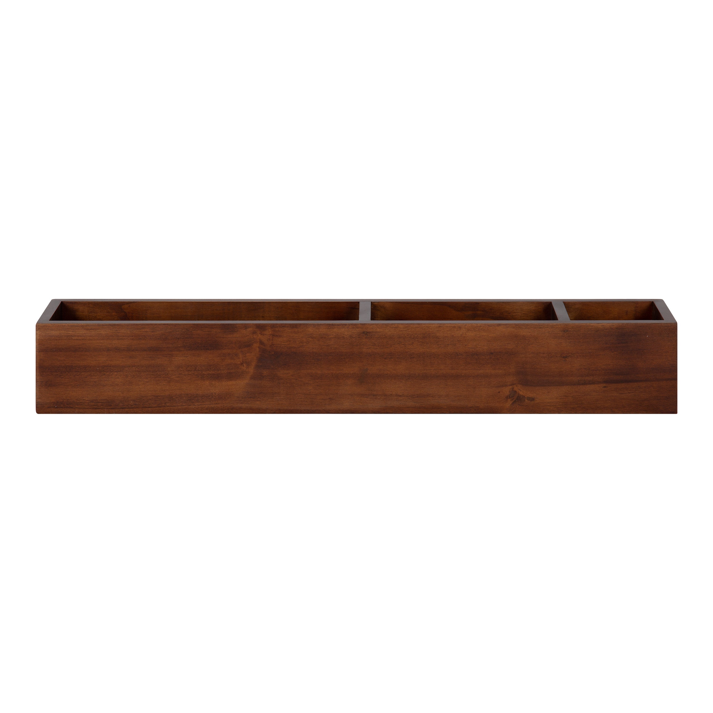 Kate and Laurel Hutton Pocket Shelf Wall Organizer, 26 x 5 x 4, Walnut  Brown, Decorative Transitional Mail Holder with Storage – kateandlaurel