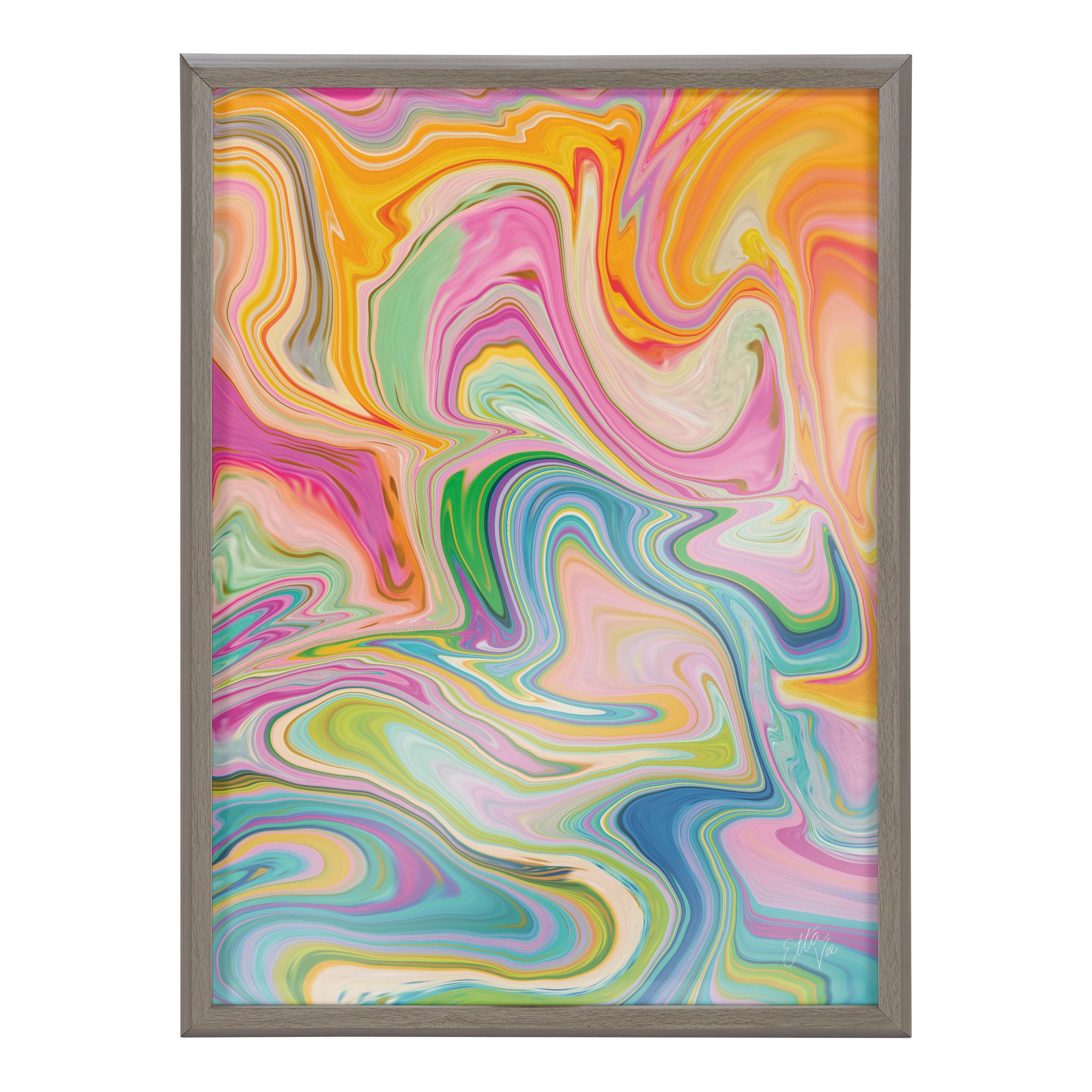 Blake Marble 27 Framed Printed Glass by Jessi Raulet of Ettavee