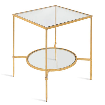 Side Table, Contemporary, Gold